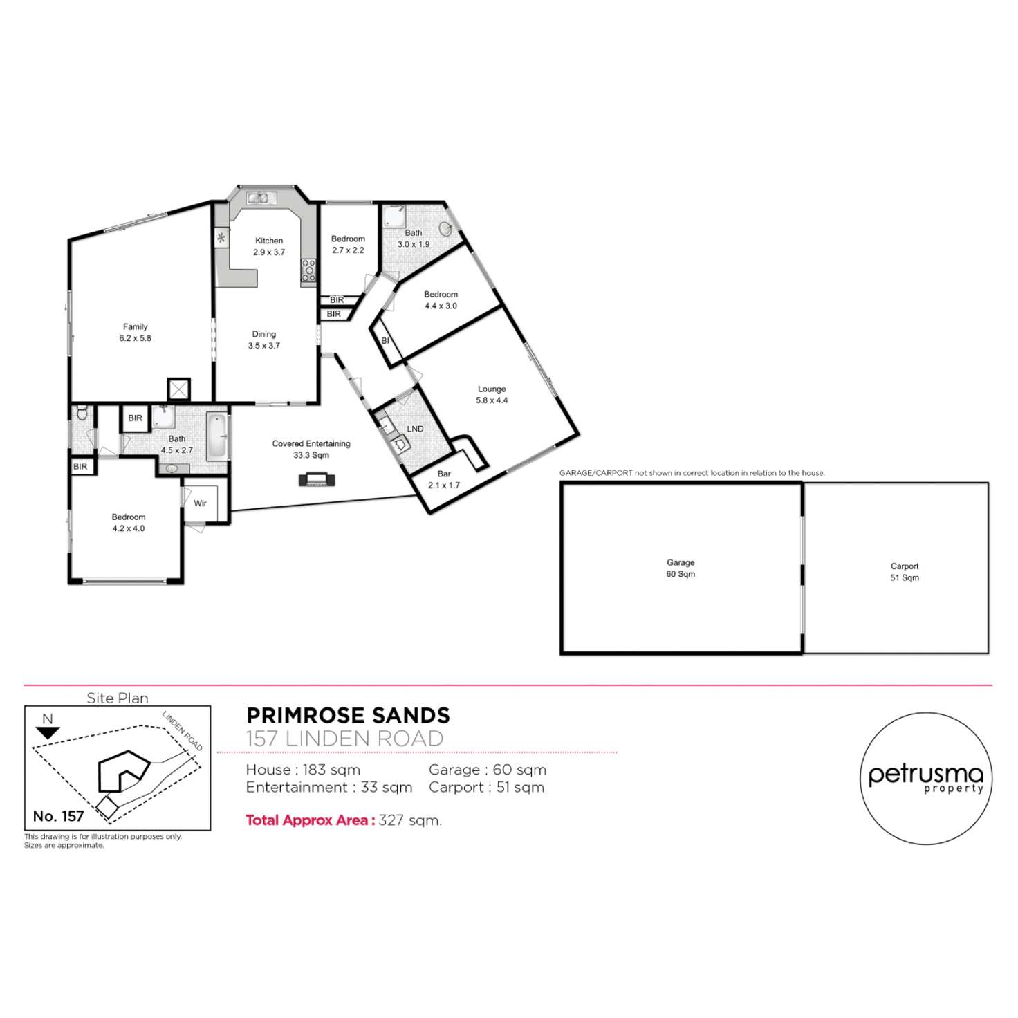 Floorplan of Homely house listing, 157 Linden Road, Primrose Sands TAS 7173