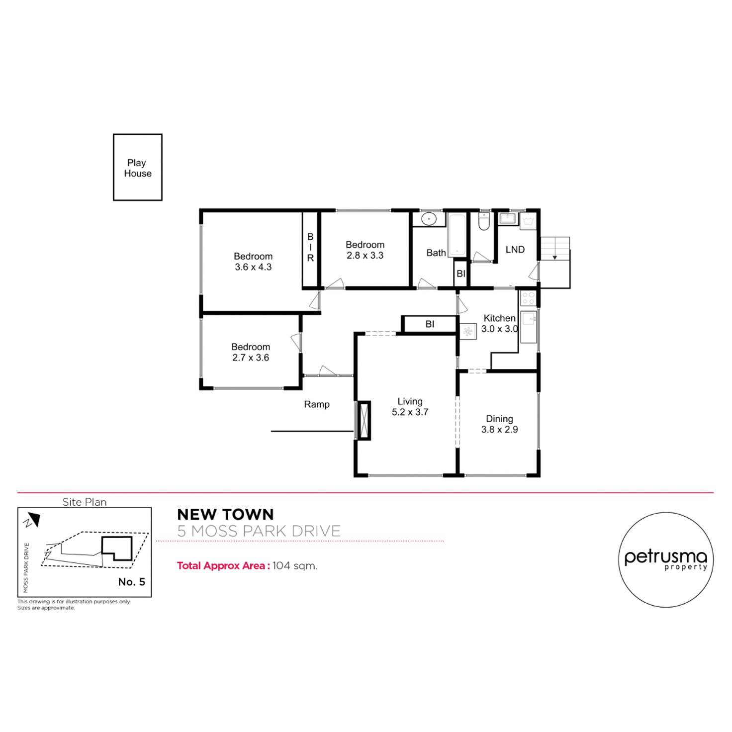 Floorplan of Homely house listing, 5 Moss Park Drive, New Town TAS 7008