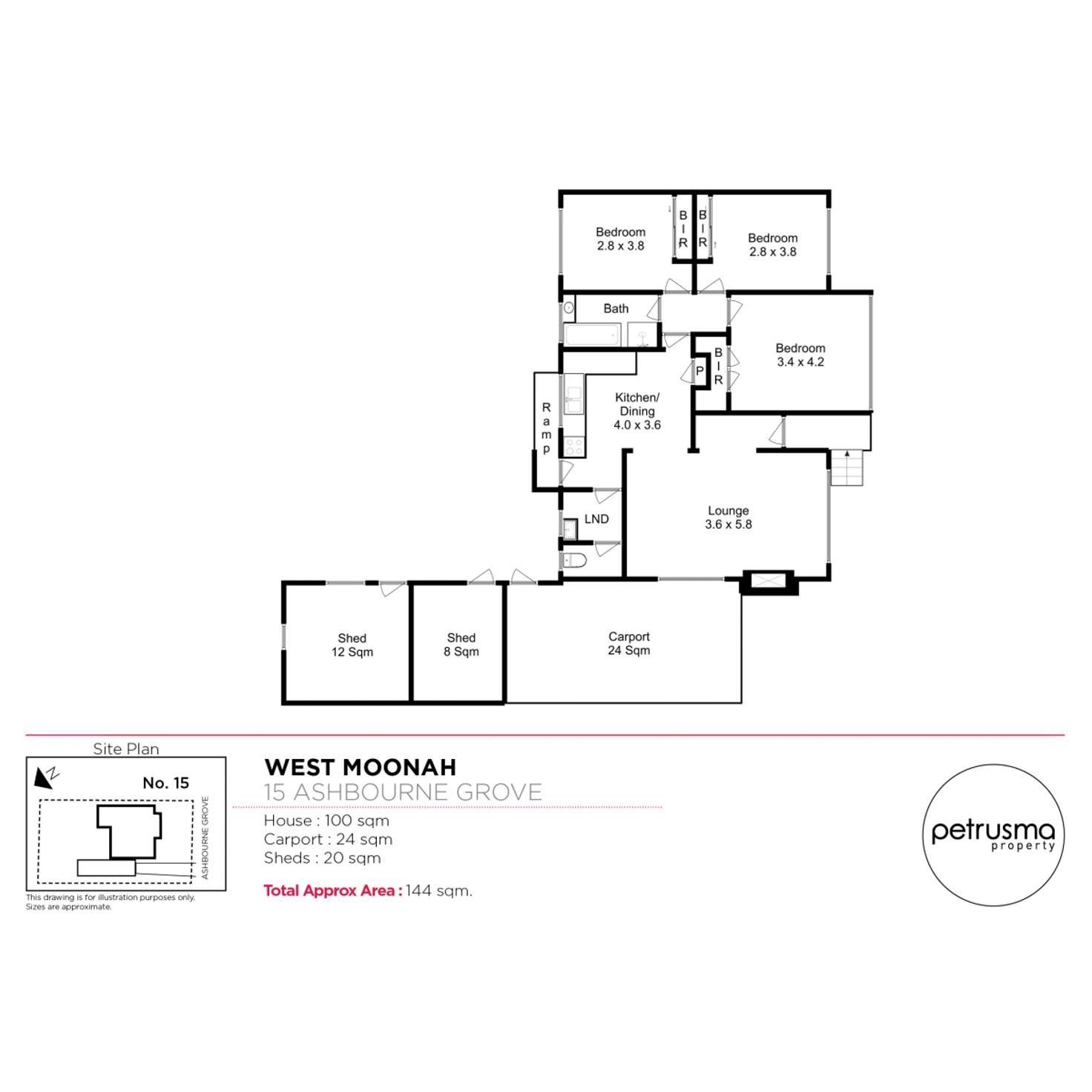 Floorplan of Homely house listing, 15 Ashbourne Grove, West Moonah TAS 7009