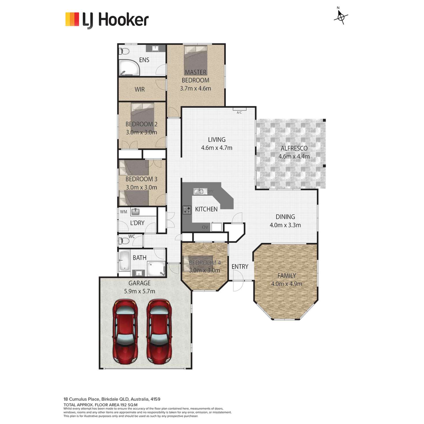 Floorplan of Homely house listing, 18 Cumulus Place, Birkdale QLD 4159