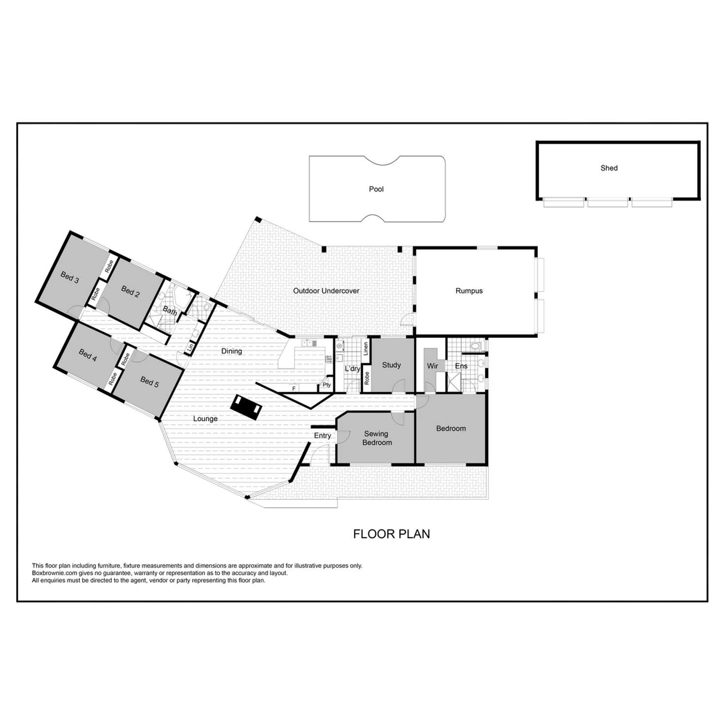 Floorplan of Homely acreageSemiRural listing, 644 Pigram Street, Hamilton Valley NSW 2641