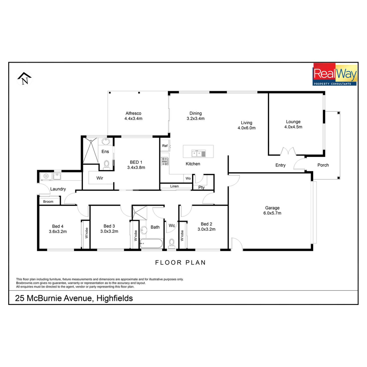 Floorplan of Homely house listing, 25 McBurnie Avenue, Highfields QLD 4352