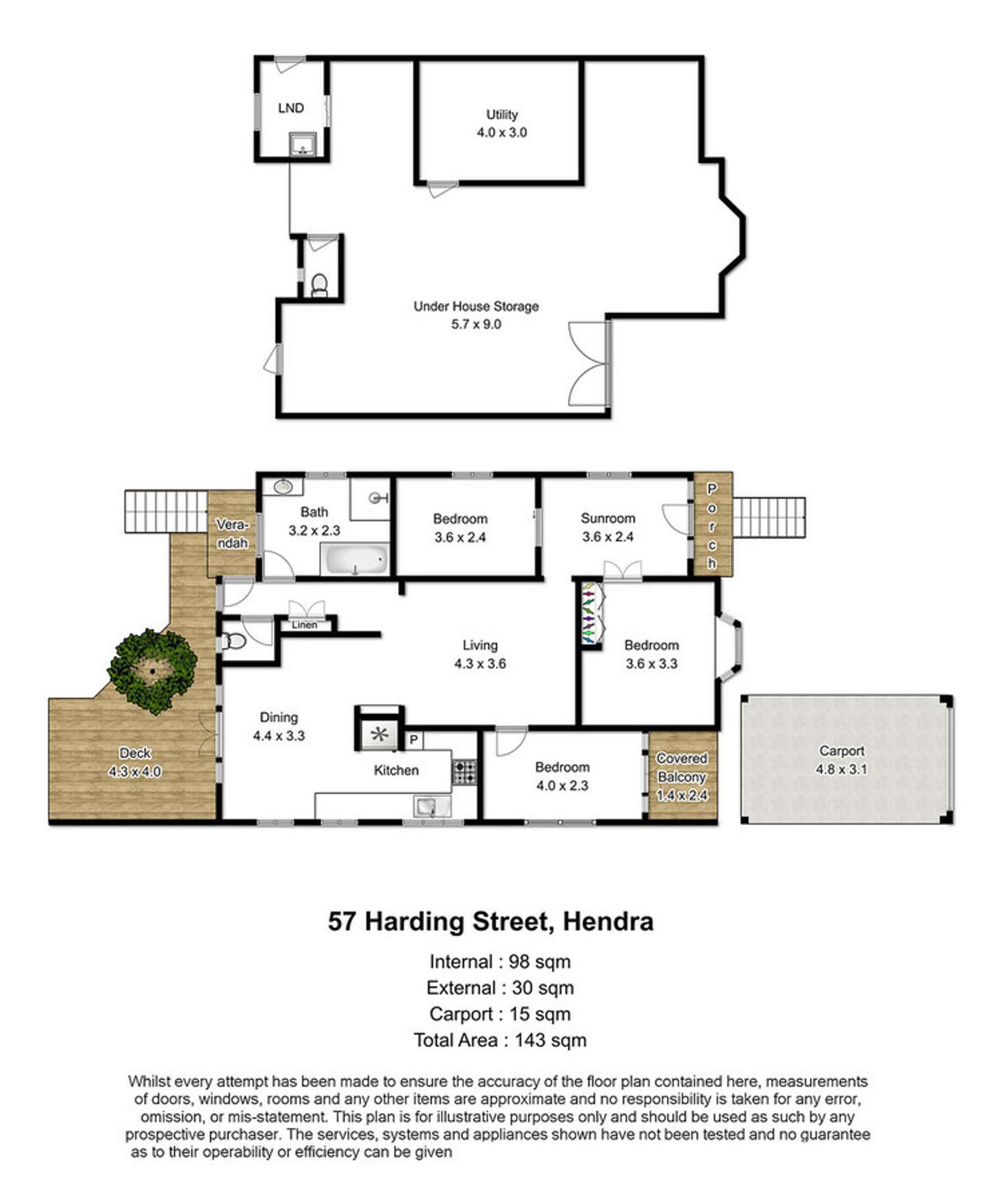 Floorplan of Homely house listing, 57 Harding Street, Hendra QLD 4011