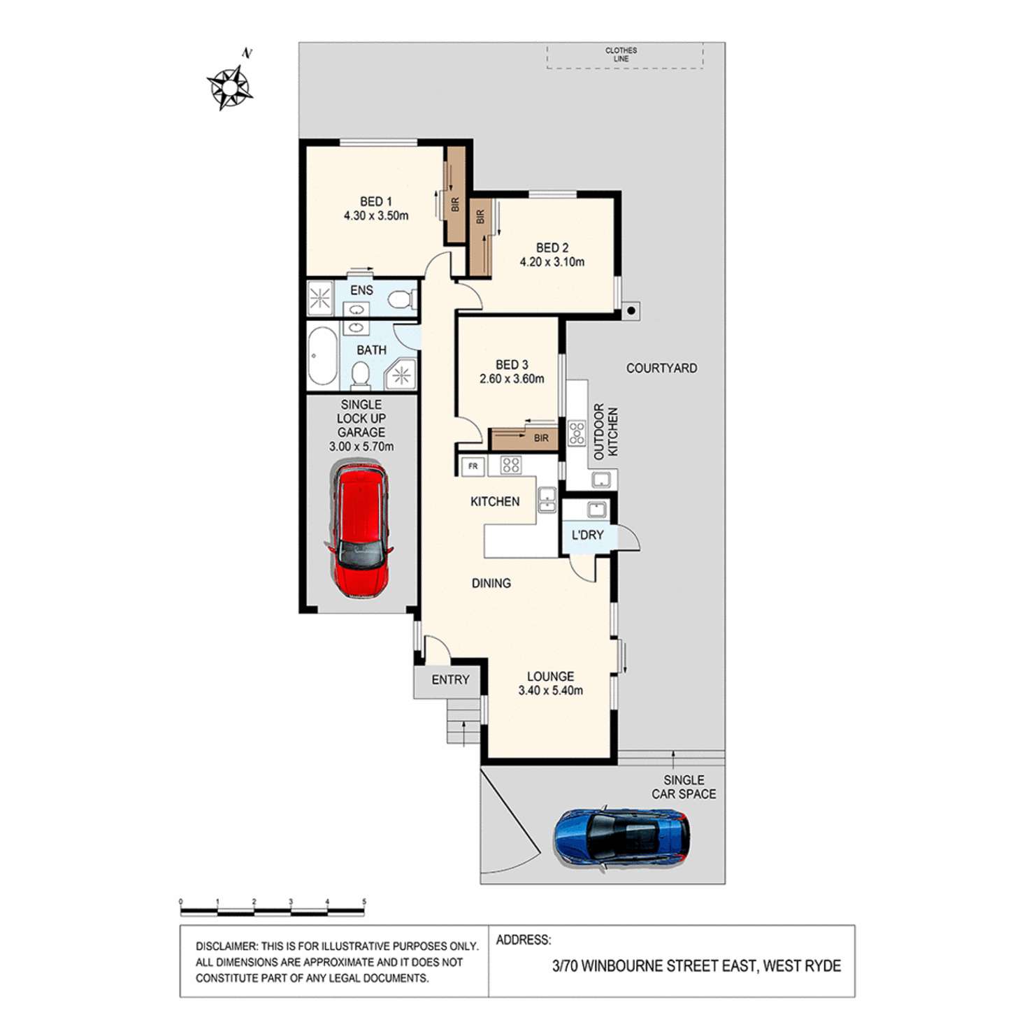 Floorplan of Homely villa listing, 3/70 Winbourne Street East, West Ryde NSW 2114