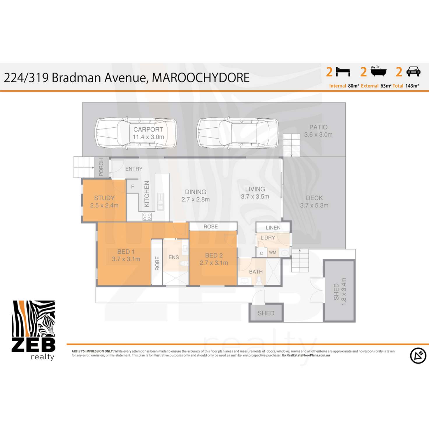 Floorplan of Homely house listing, 224/319 Bradman Avenue, Maroochydore QLD 4558