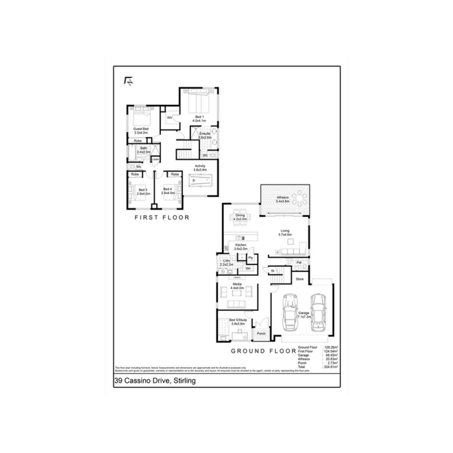 Floorplan of Homely house listing, 39 Cassino Drive, Stirling WA 6021