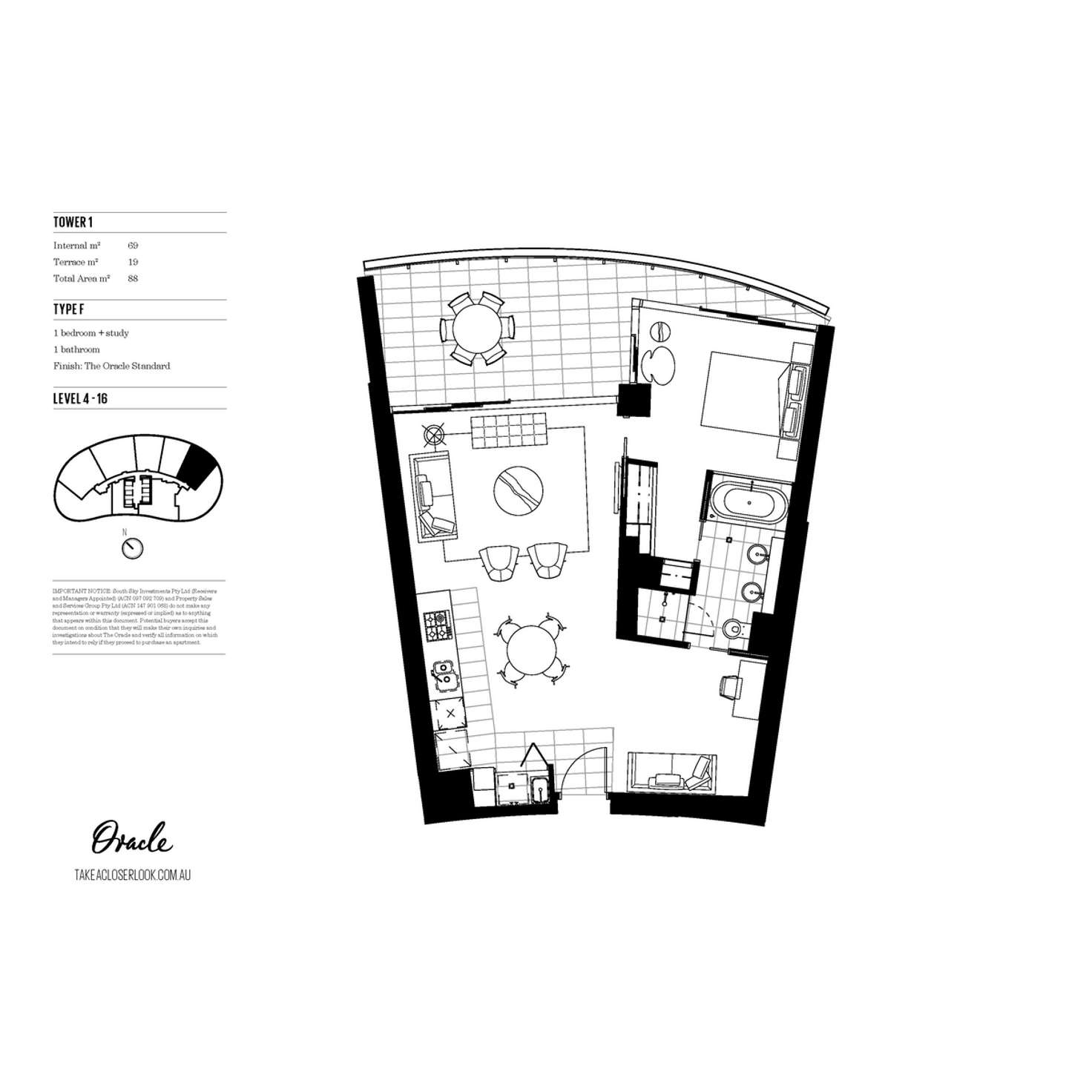 Floorplan of Homely apartment listing, 11606/1 Oracle Boulevard, Broadbeach QLD 4218