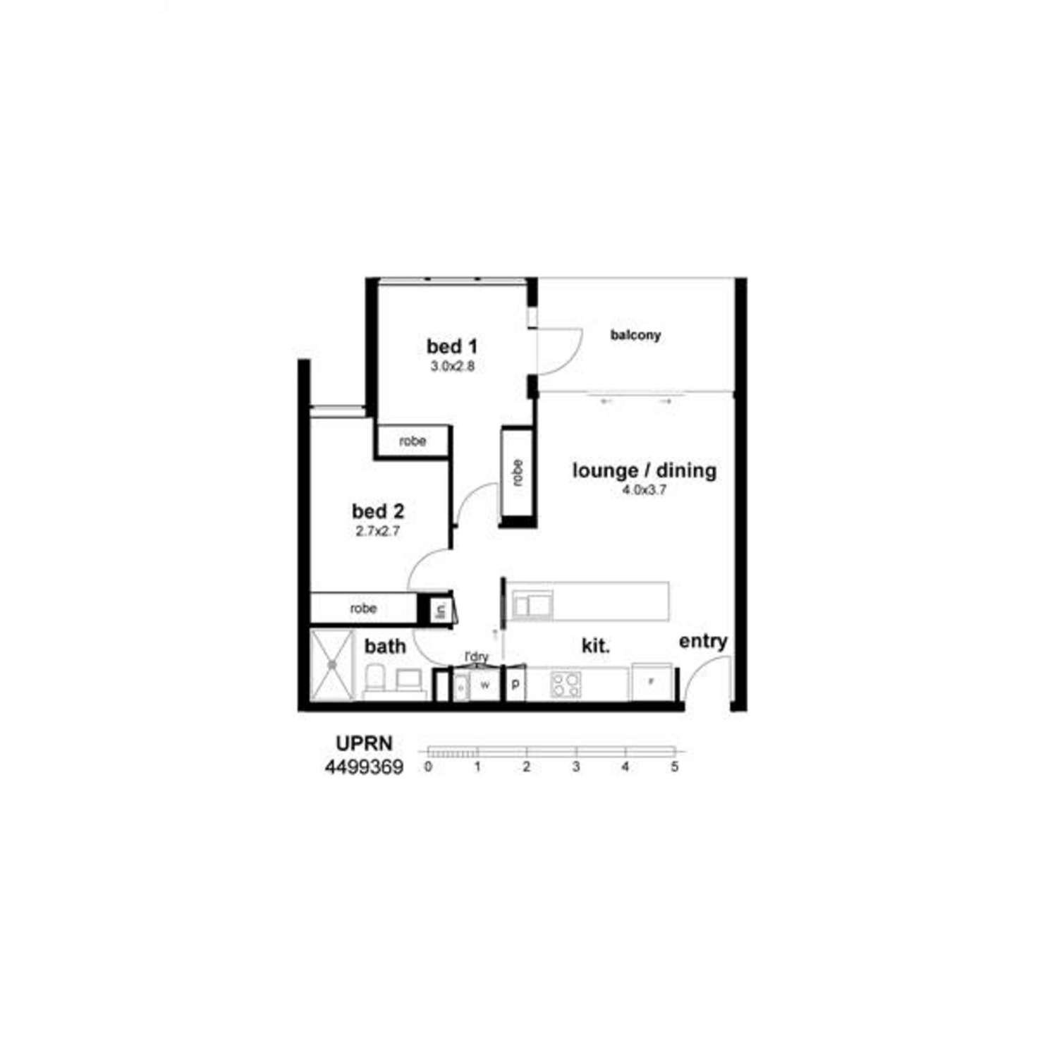 Floorplan of Homely apartment listing, 61/51 Queen Victoria Street, Fremantle WA 6160