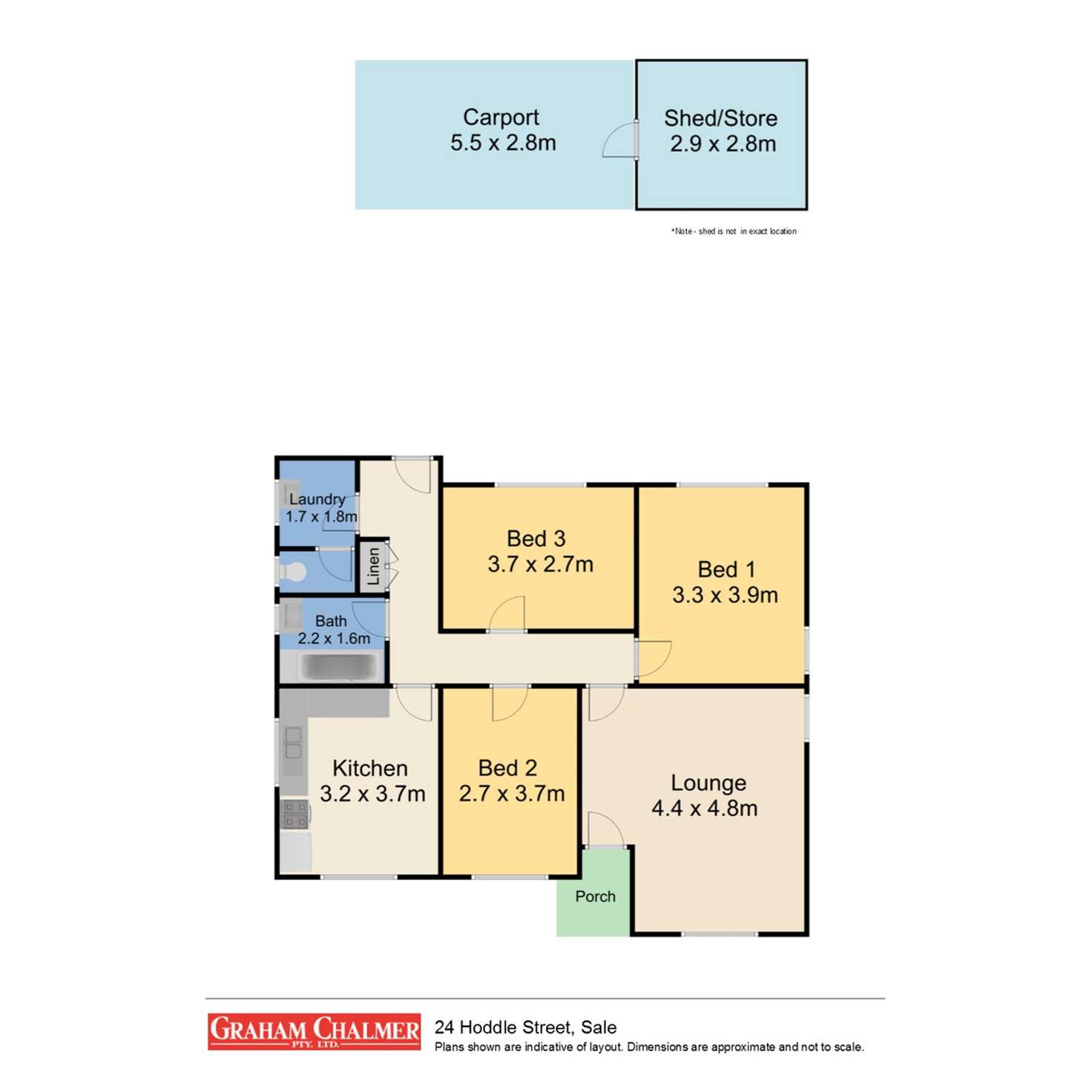 Floorplan of Homely house listing, 24 Hoddle Street, Sale VIC 3850