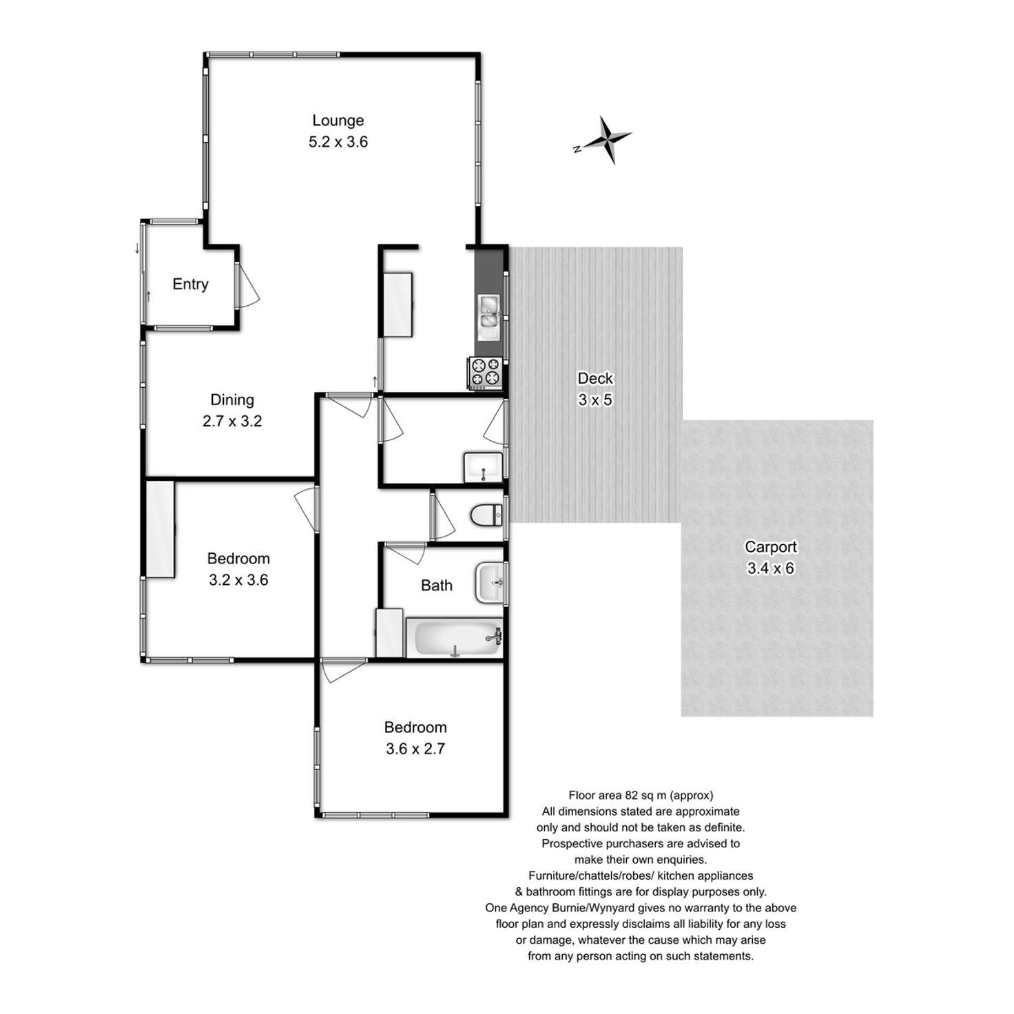 Floorplan of Homely unit listing, 1/249 Bass Highway, Ocean Vista TAS 7320