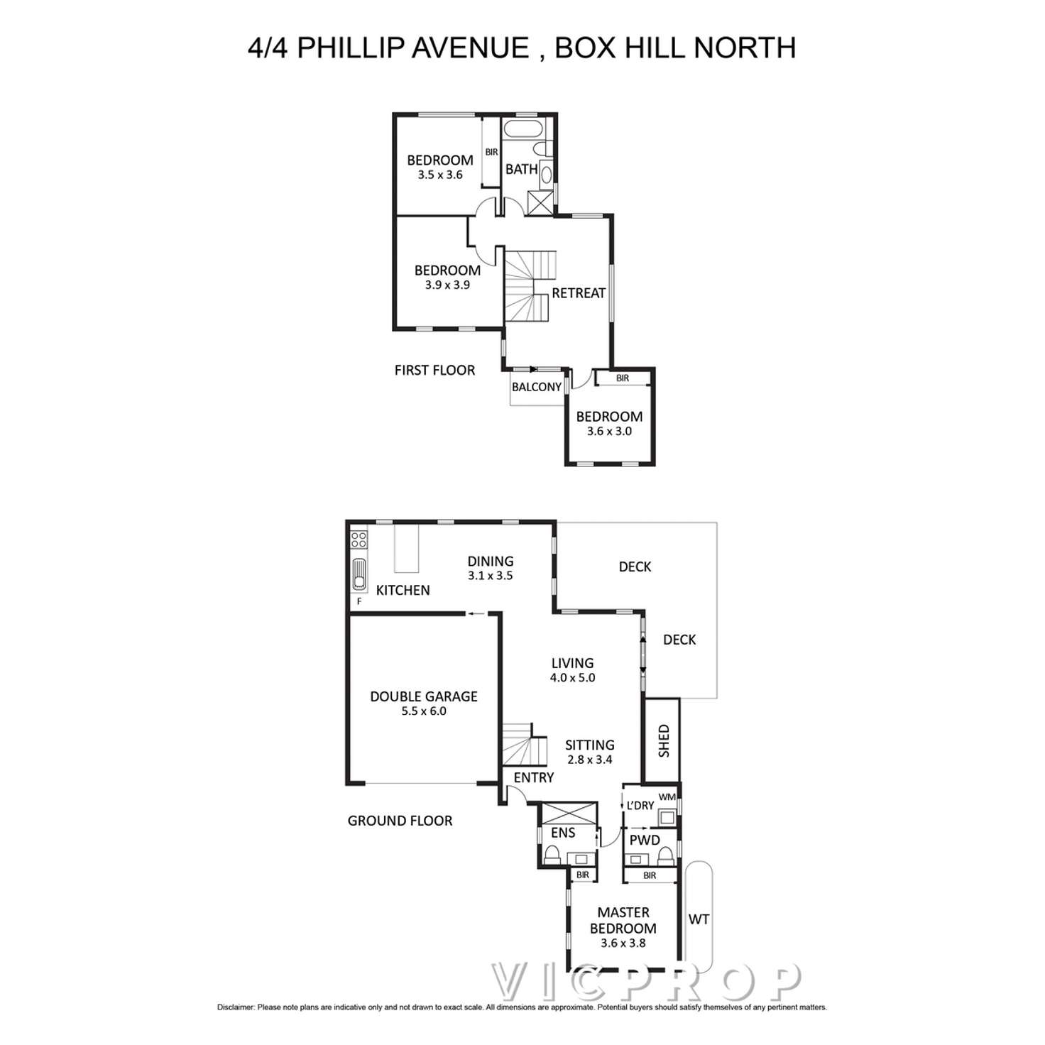 Floorplan of Homely townhouse listing, 4/4 Phillip Avenue, Box Hill North VIC 3129
