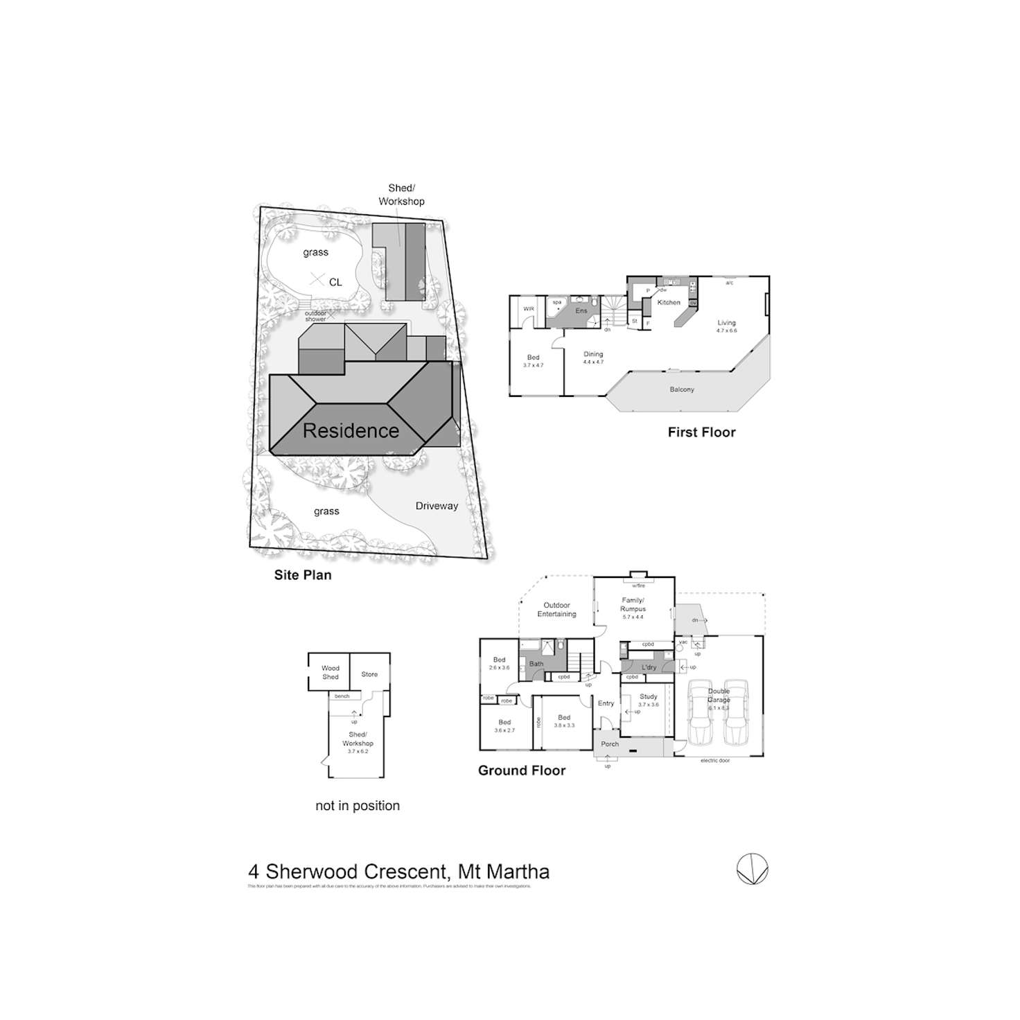 Floorplan of Homely house listing, 4 Sherwood Crescent, Mount Martha VIC 3934