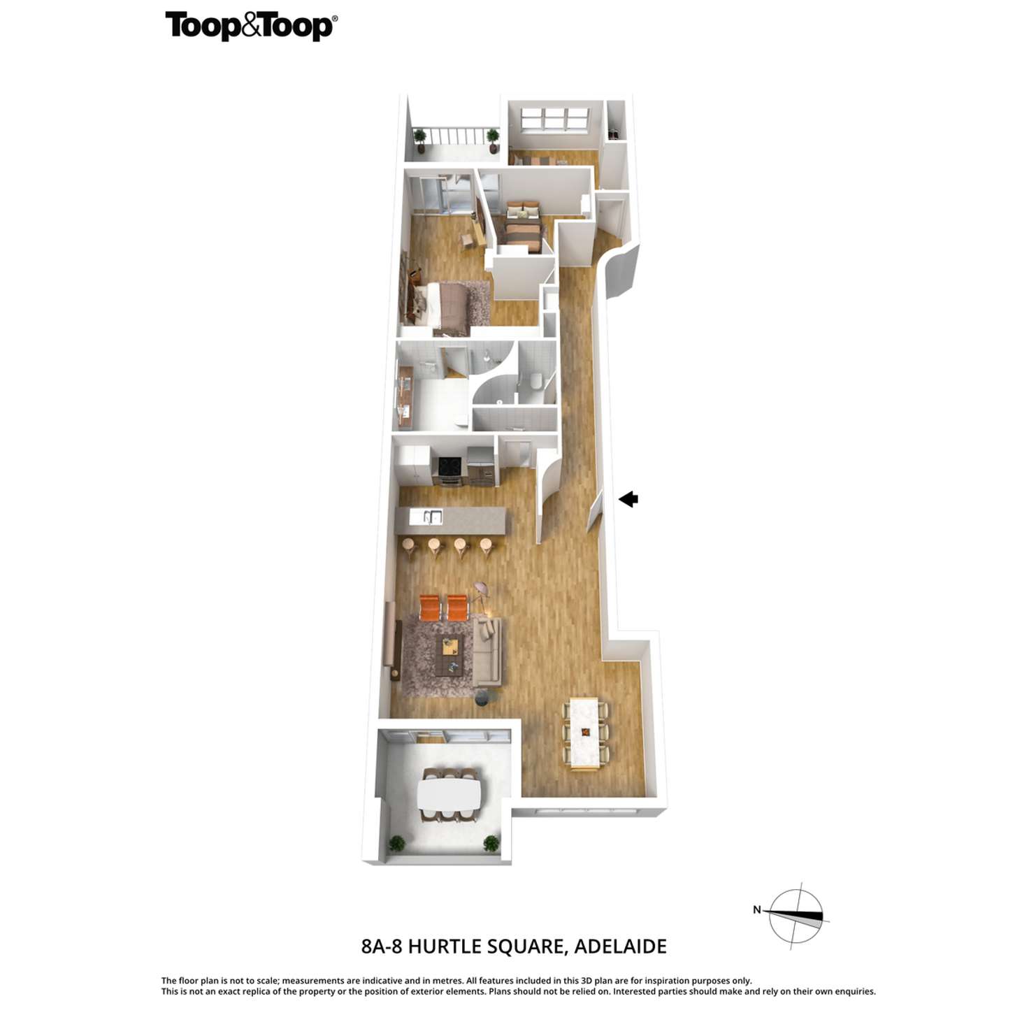 Floorplan of Homely apartment listing, 8A/8 Hurtle Square, Adelaide SA 5000