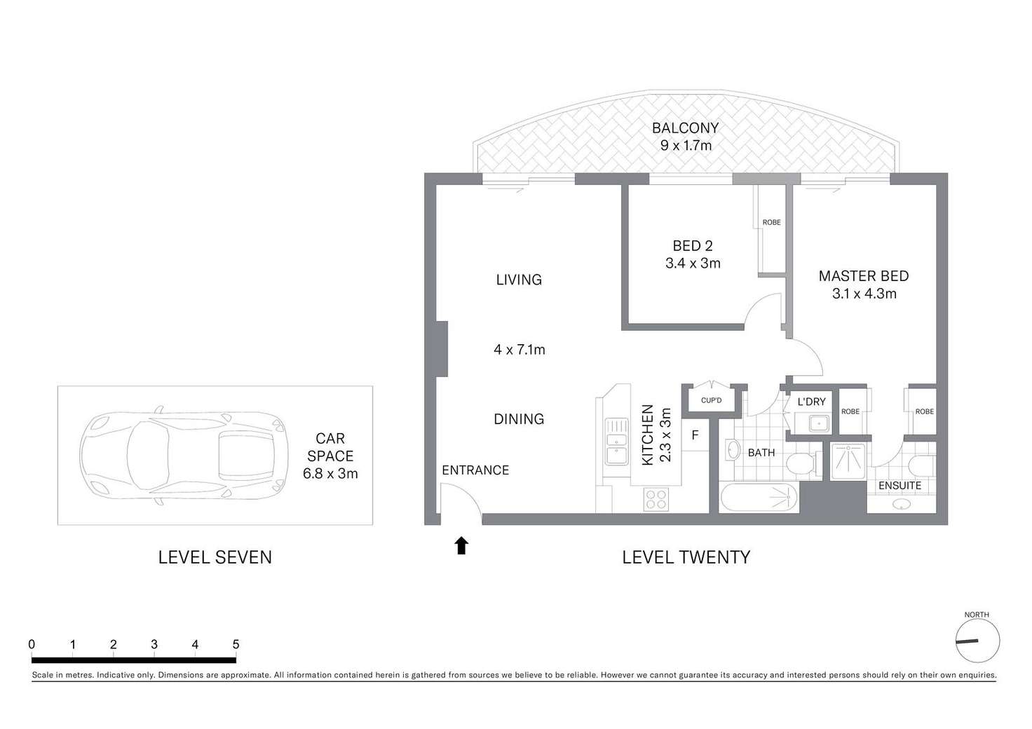 Floorplan of Homely apartment listing, 2003/343 Pitt Street, Sydney NSW 2000