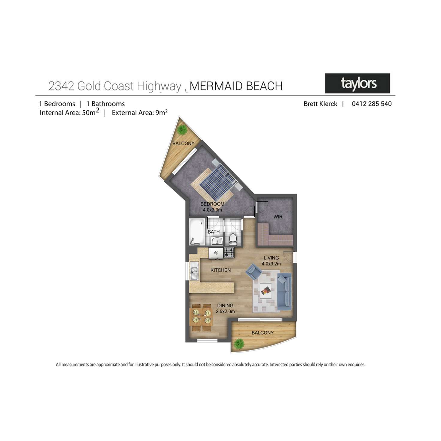 Floorplan of Homely apartment listing, 2262/2360 Gold Coast Highway, Mermaid Beach QLD 4218
