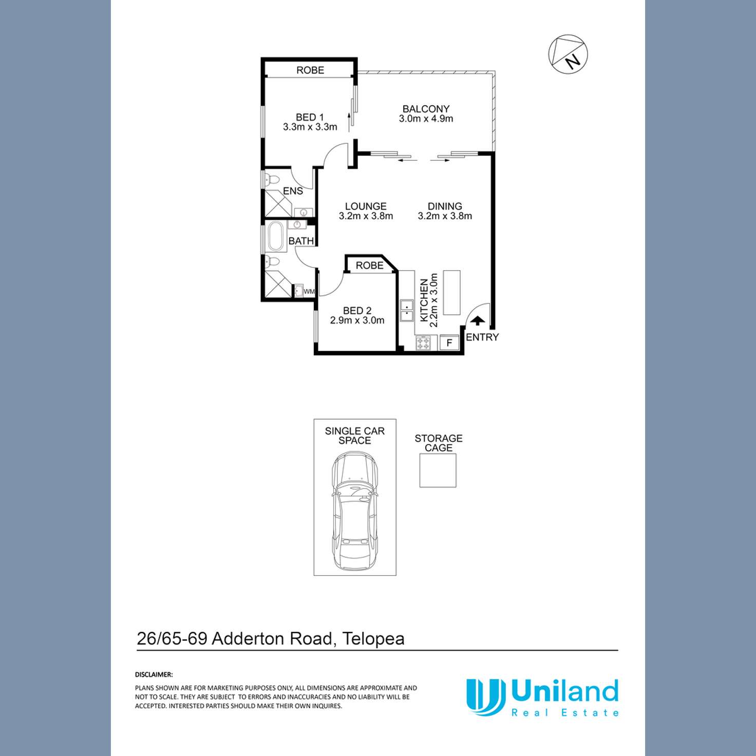 Floorplan of Homely apartment listing, 26/65 Adderton Road, Telopea NSW 2117