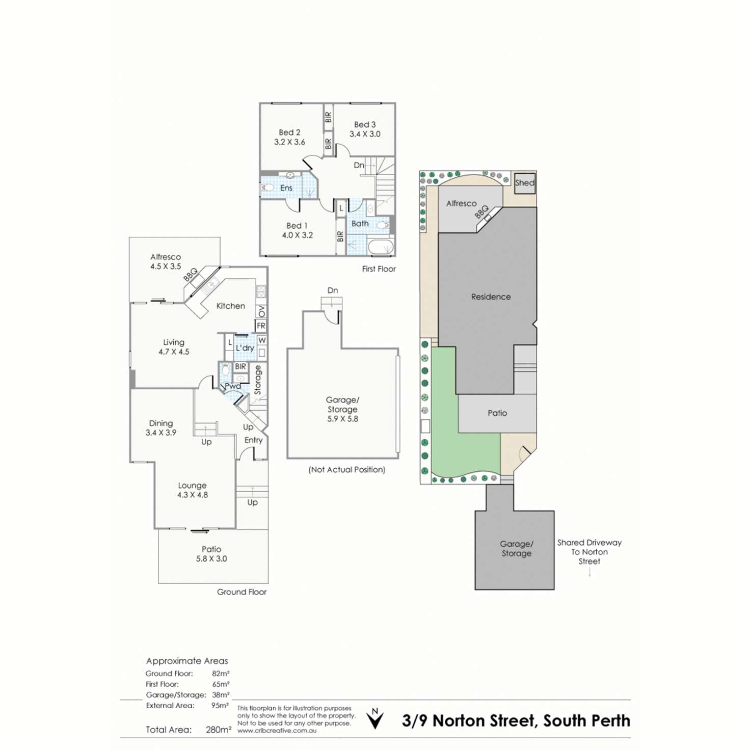 Floorplan of Homely townhouse listing, 3/9 Norton Street Norton Street, South Perth WA 6151