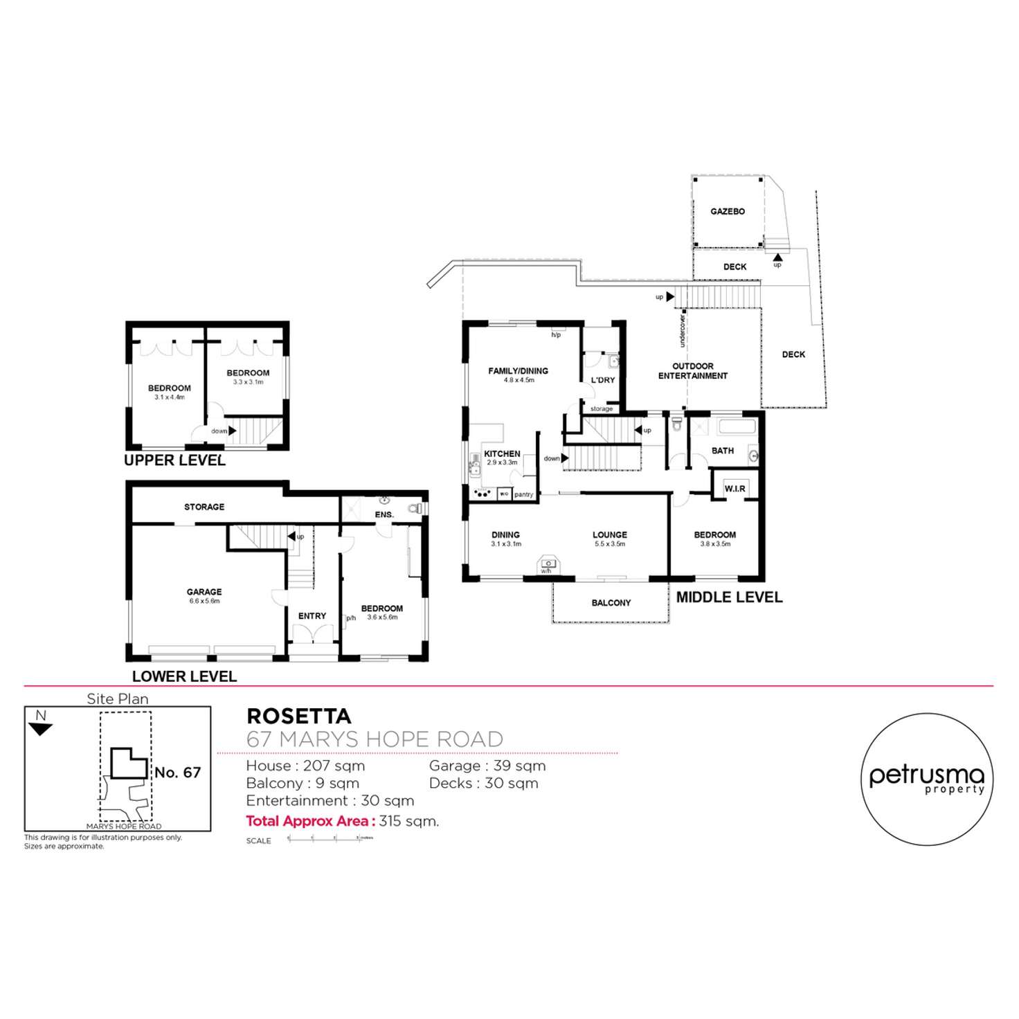Floorplan of Homely house listing, 67 Marys Hope Road, Rosetta TAS 7010