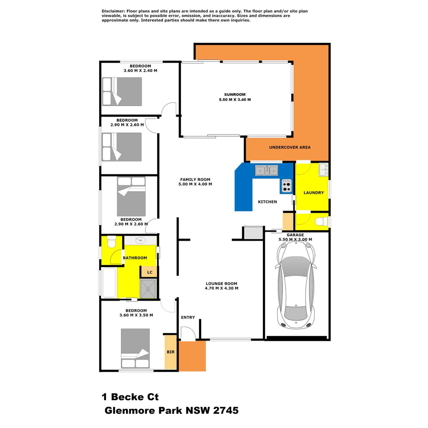 Floorplan of Homely house listing, 1 Becke Court, Glenmore Park NSW 2745