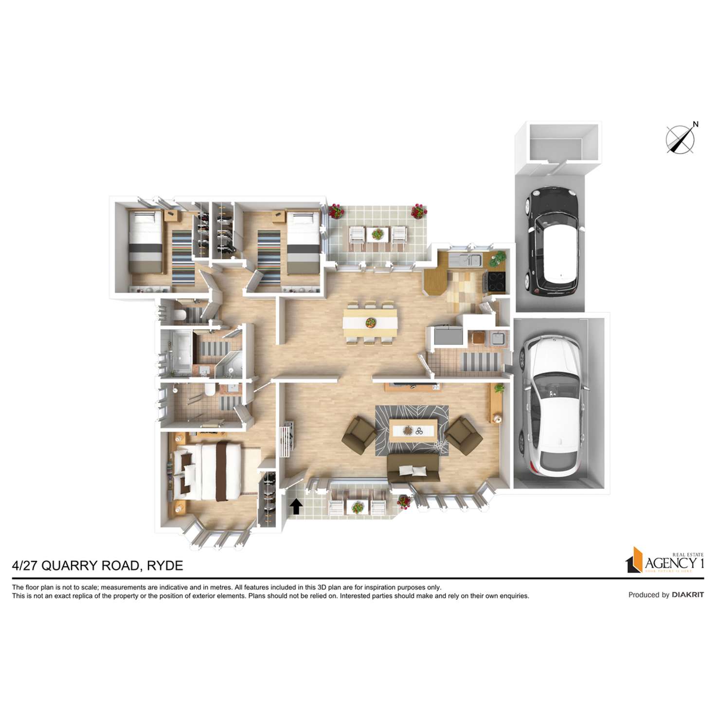 Floorplan of Homely villa listing, 4/27 Quarry Road, Ryde NSW 2112