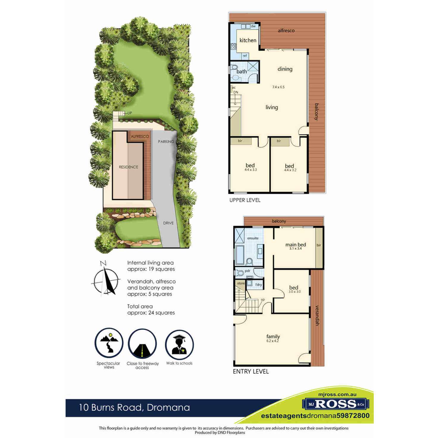 Floorplan of Homely house listing, 10 Burns Road, Dromana VIC 3936