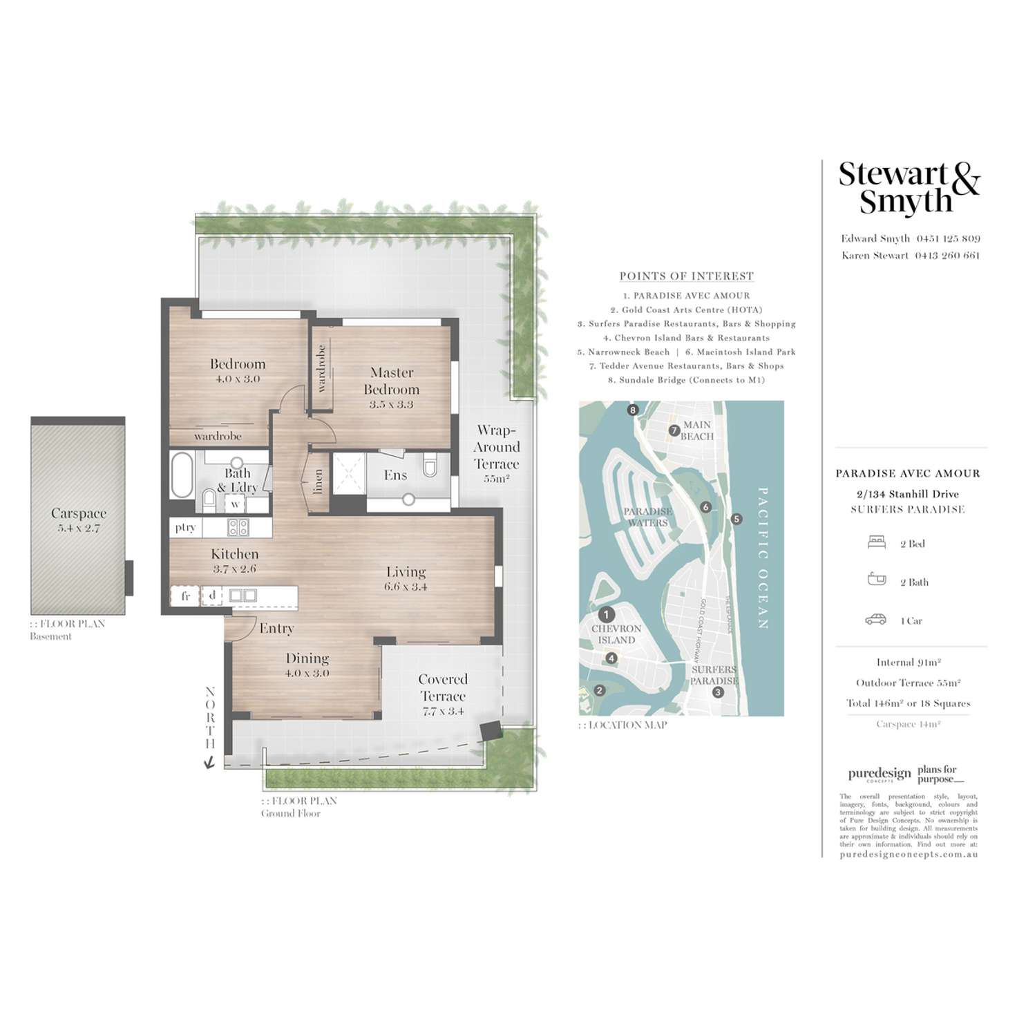 Floorplan of Homely apartment listing, 2/134 Stanhill Drive, Chevron Island QLD 4217