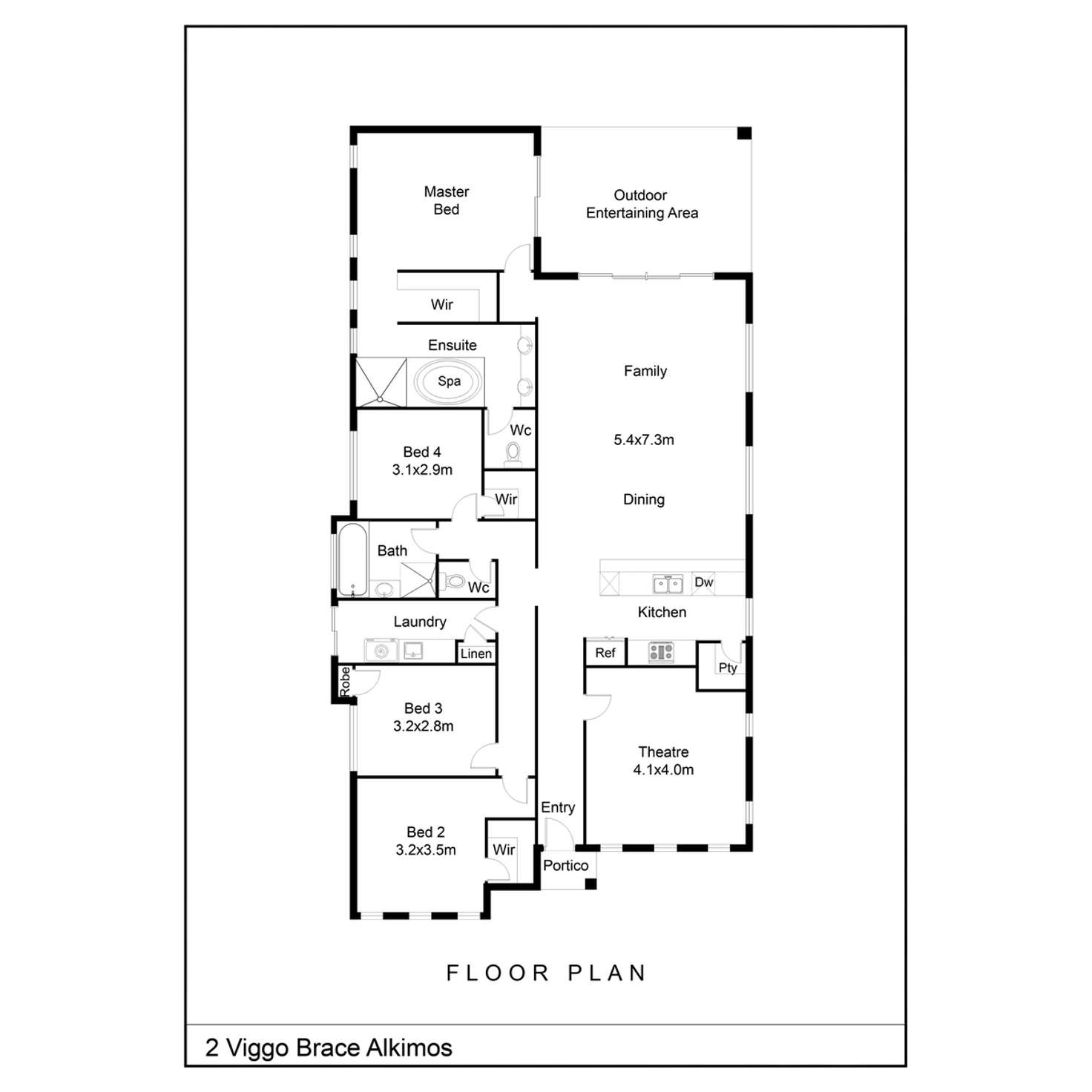 Floorplan of Homely house listing, 2 Viggo Brace, Alkimos WA 6038