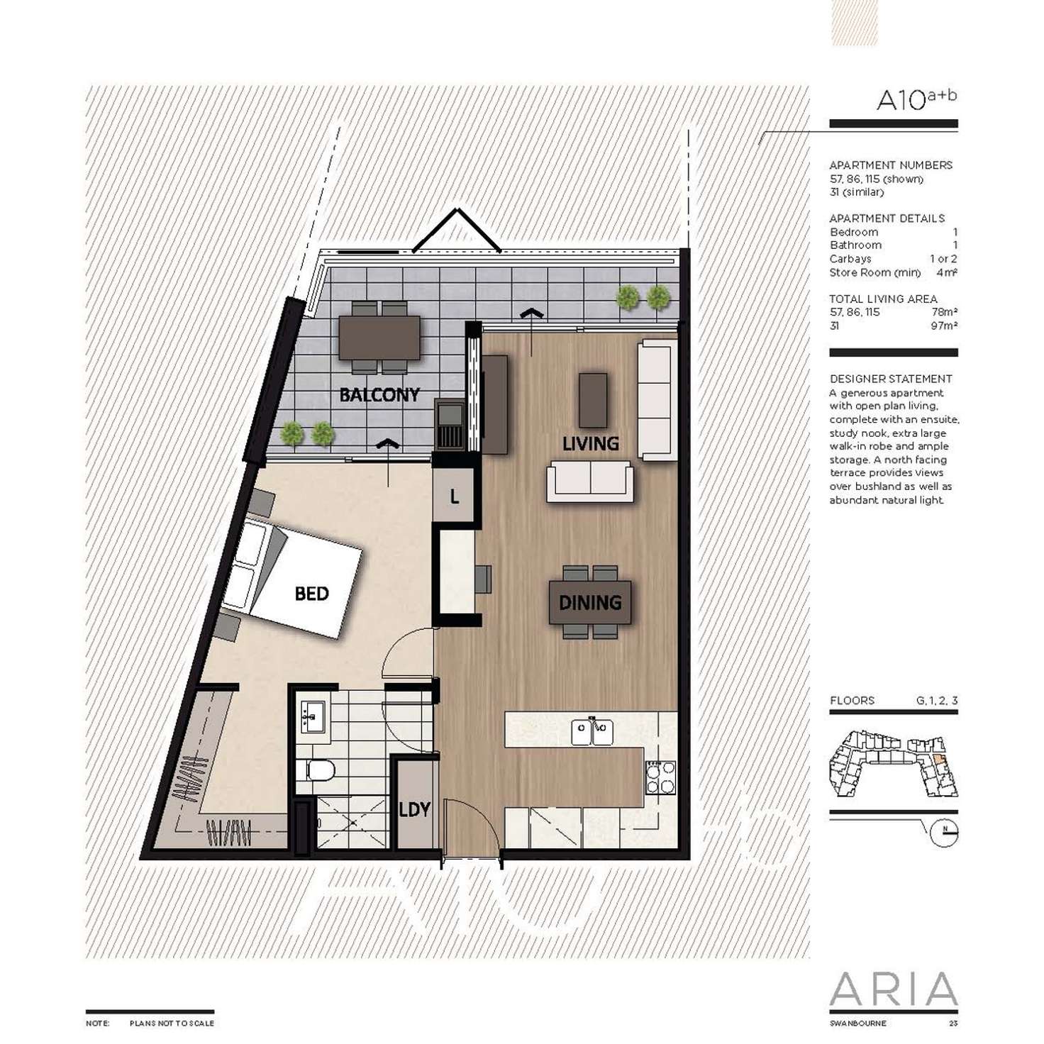 Floorplan of Homely apartment listing, 86/2 Milyarm Rise, Swanbourne WA 6010