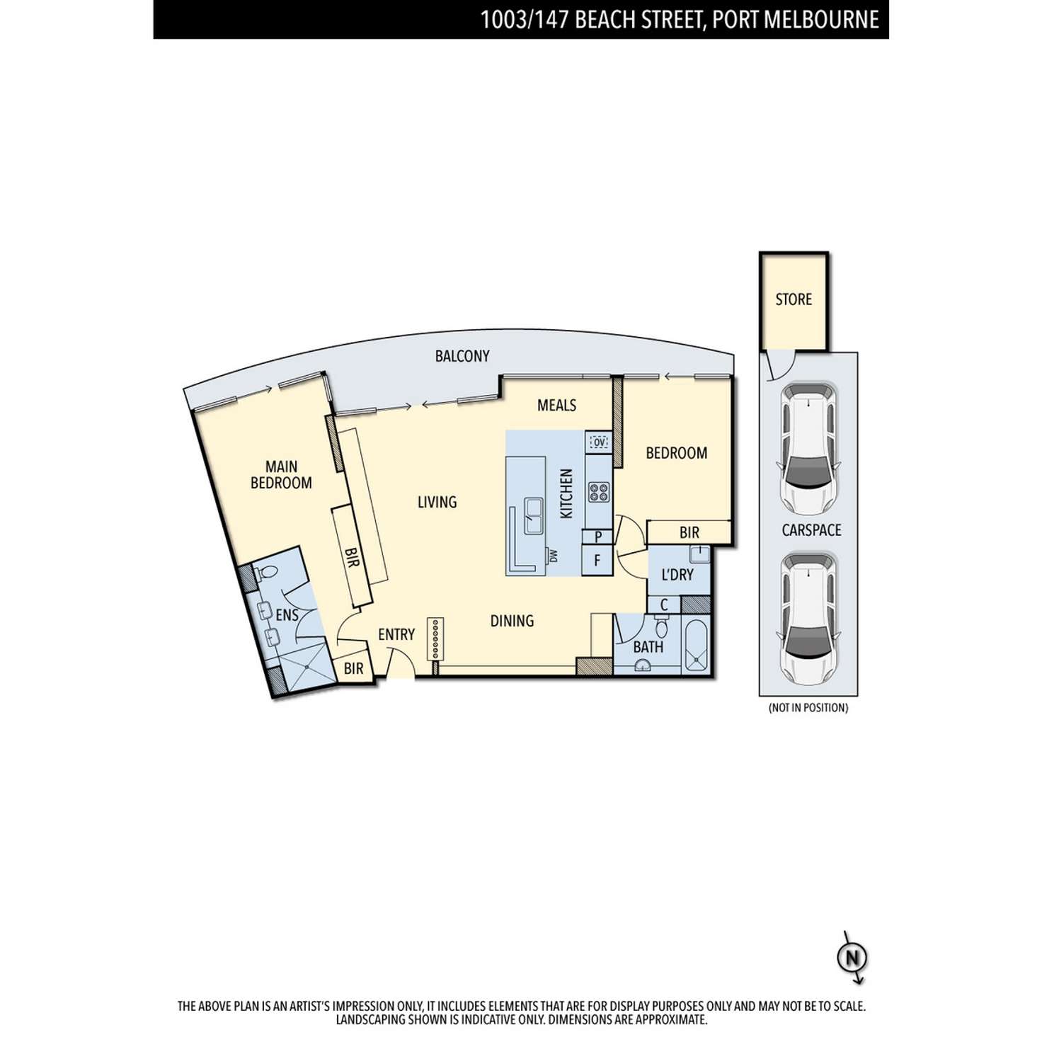 Floorplan of Homely apartment listing, 1003/147 Beach Street, Port Melbourne VIC 3207