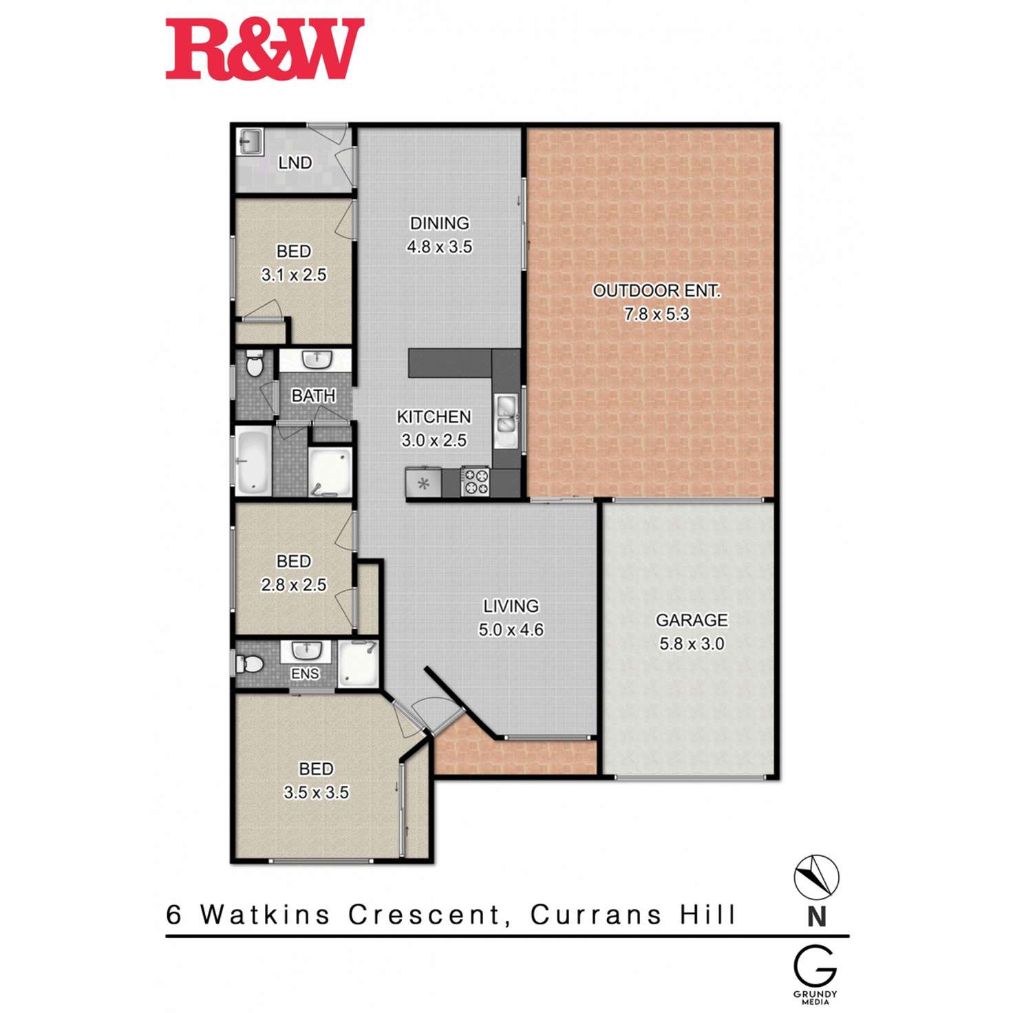 Floorplan of Homely house listing, 6 Watkins Crescent, Currans Hill NSW 2567