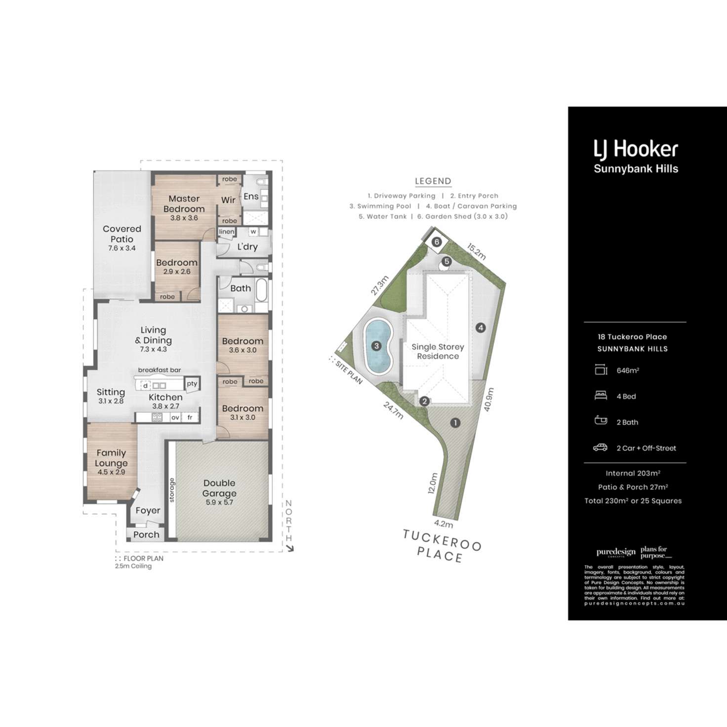 Floorplan of Homely house listing, 18 Tuckeroo Place, Sunnybank Hills QLD 4109