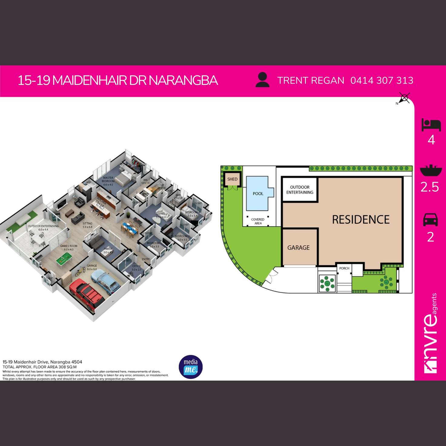 Floorplan of Homely house listing, 15-19 Maidenhair Drive, Narangba QLD 4504