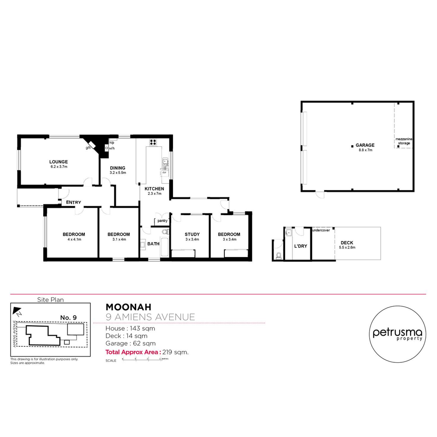 Floorplan of Homely house listing, 9 Amiens Avenue, Moonah TAS 7009