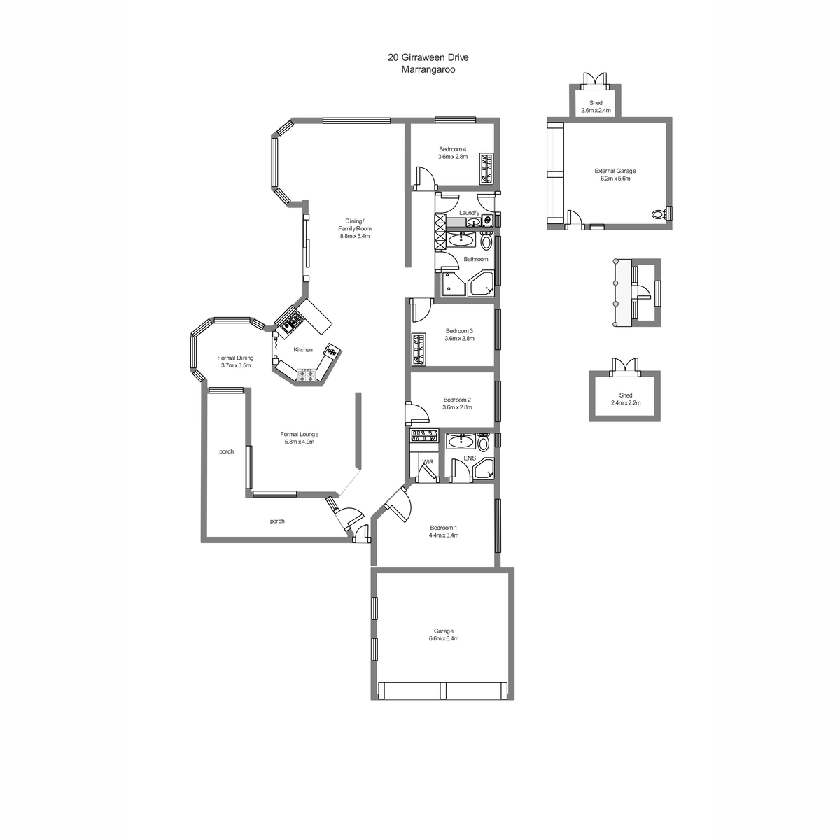 Floorplan of Homely house listing, 20 Girraween Drive, Marrangaroo NSW 2790