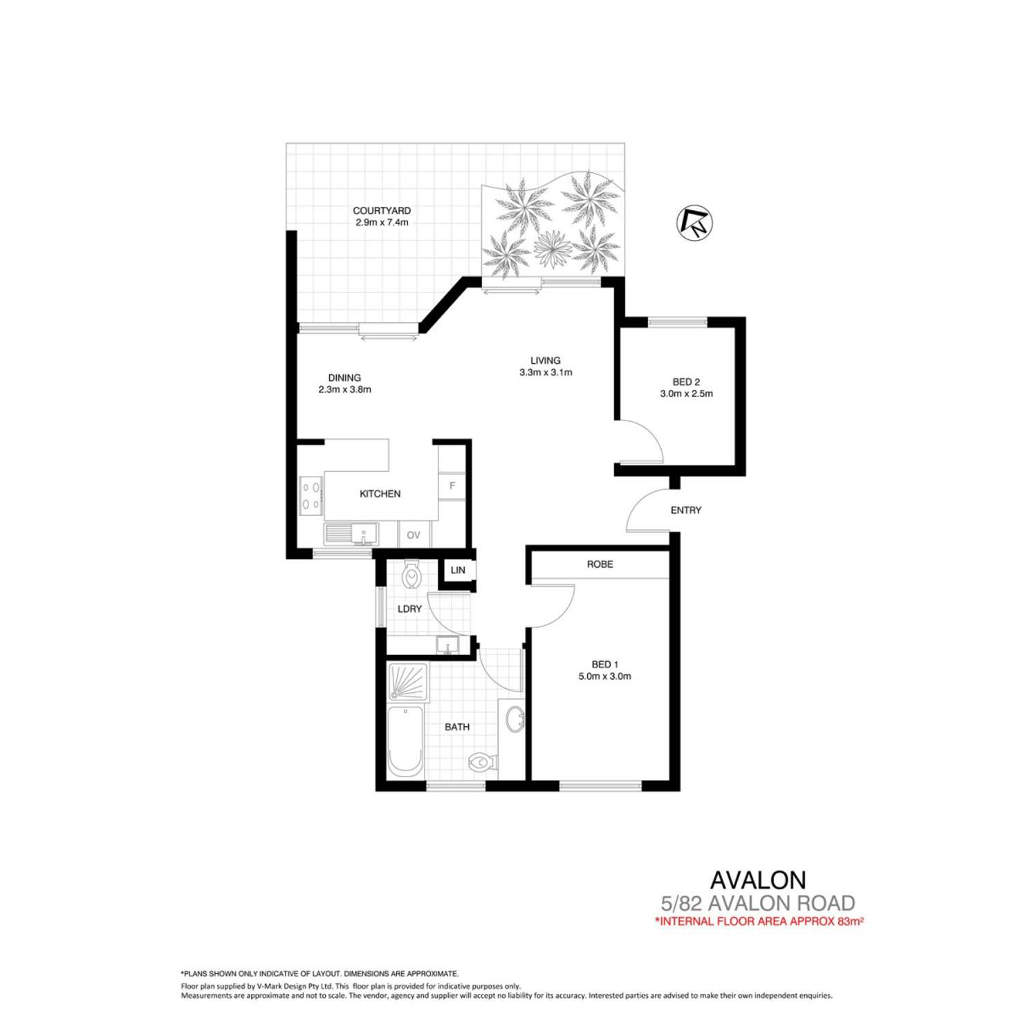 Floorplan of Homely apartment listing, 5/82 Avalon Parade, Avalon Beach NSW 2107