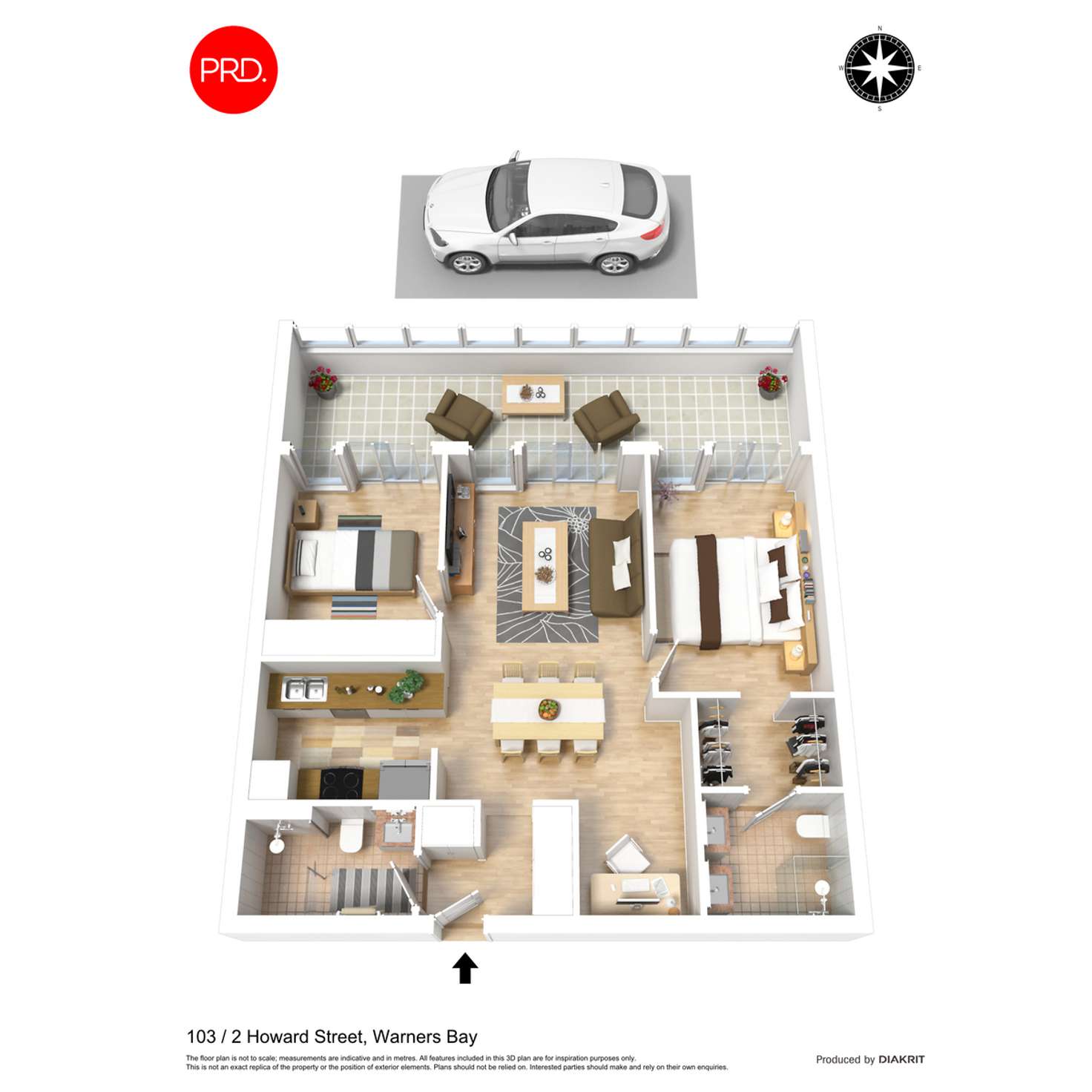 Floorplan of Homely apartment listing, 103/2 Howard Street, Warners Bay NSW 2282