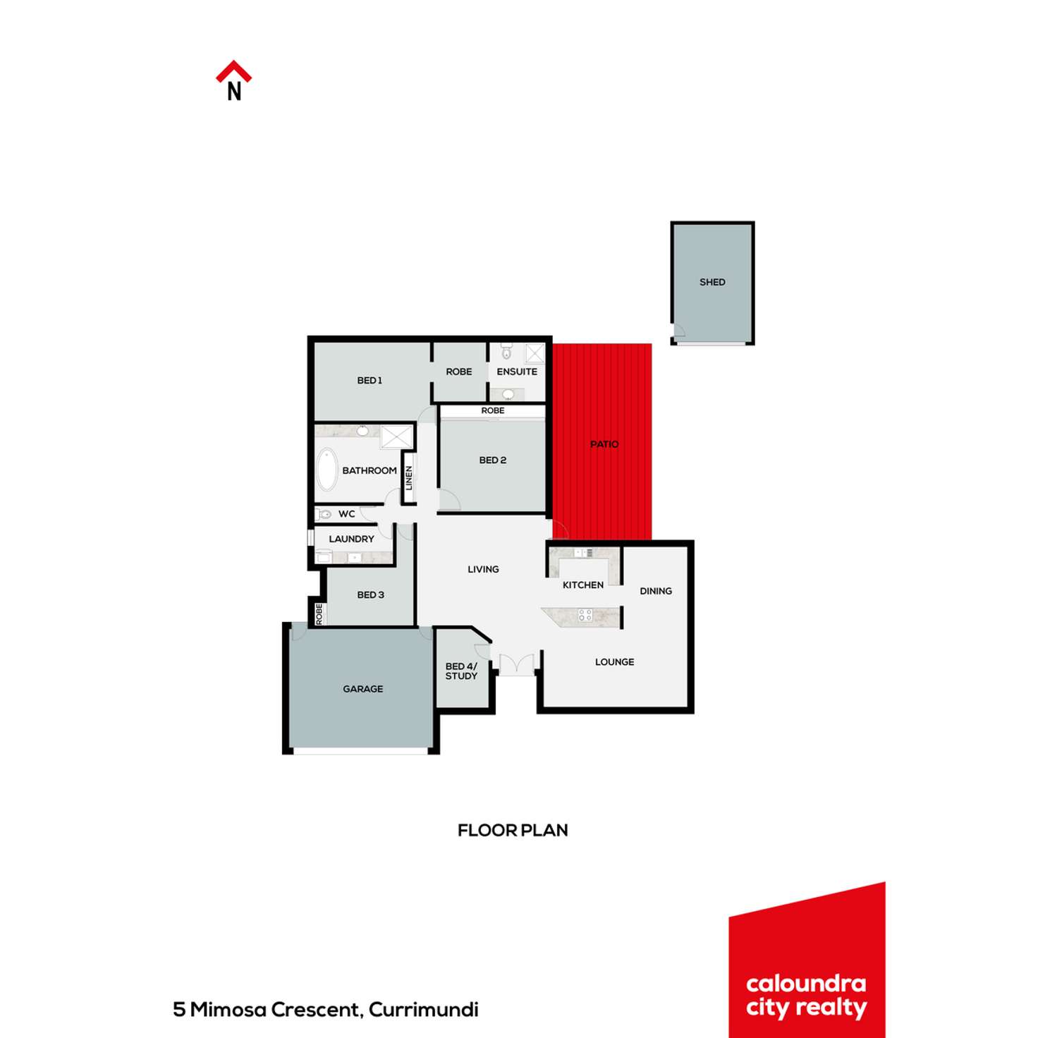 Floorplan of Homely house listing, 5 Mimosa Crescent, Currimundi QLD 4551