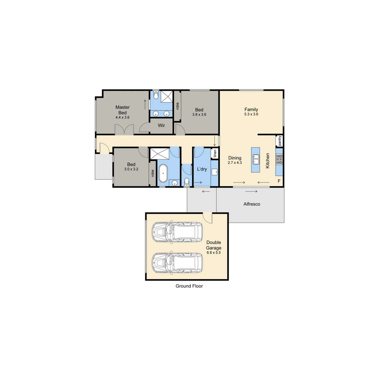 Floorplan of Homely unit listing, 3/209 Jetty Road, Rosebud VIC 3939