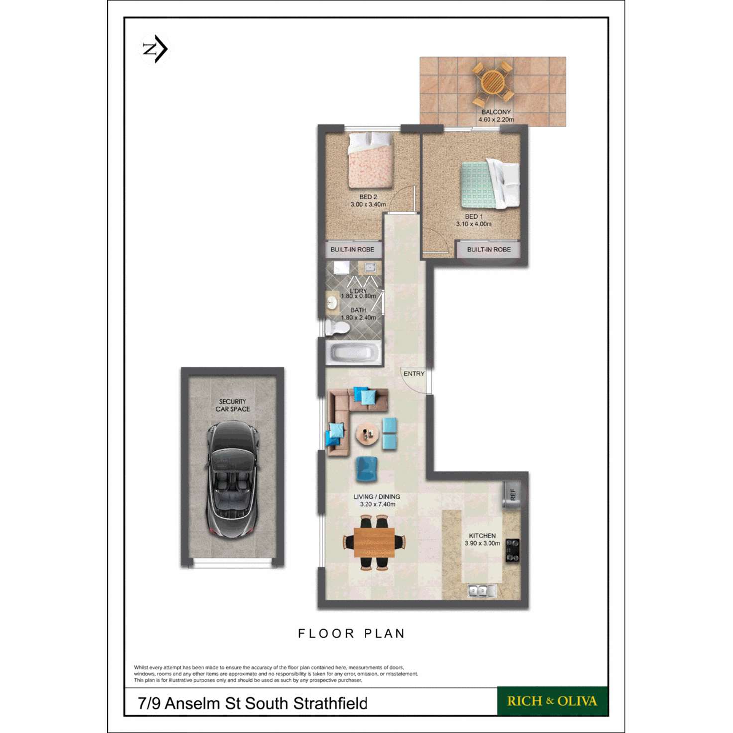 Floorplan of Homely apartment listing, 7/9 Anselm Street, Strathfield South NSW 2136