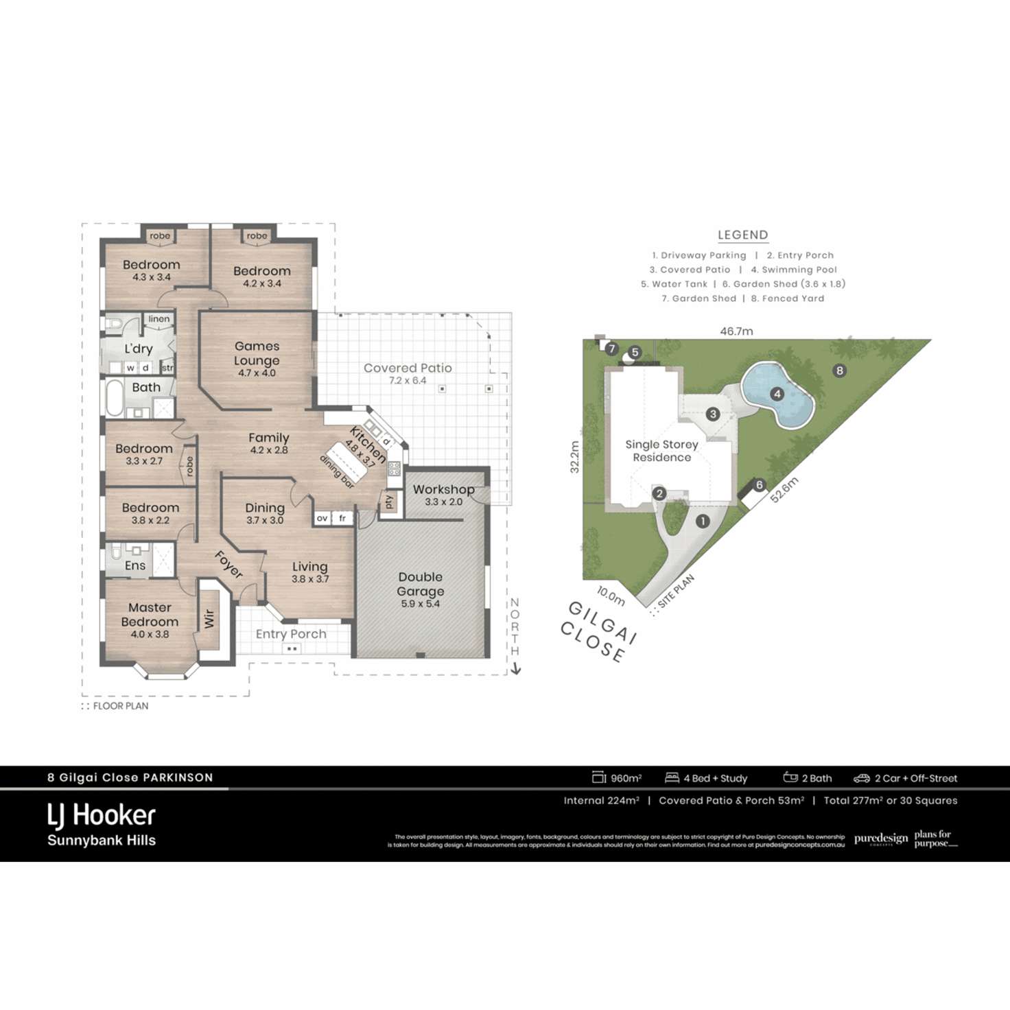 Floorplan of Homely house listing, 8 Gilgai Close, Parkinson QLD 4115