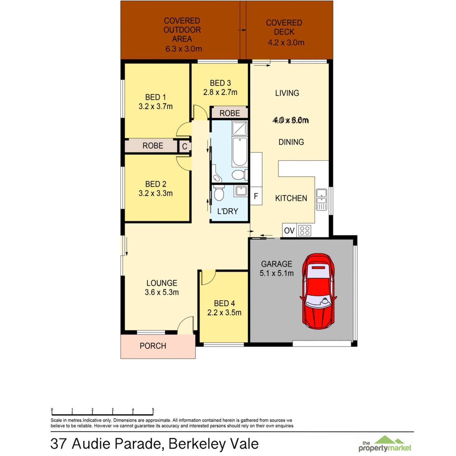 Floorplan of Homely house listing, 37 Audie Parade, Berkeley Vale NSW 2261