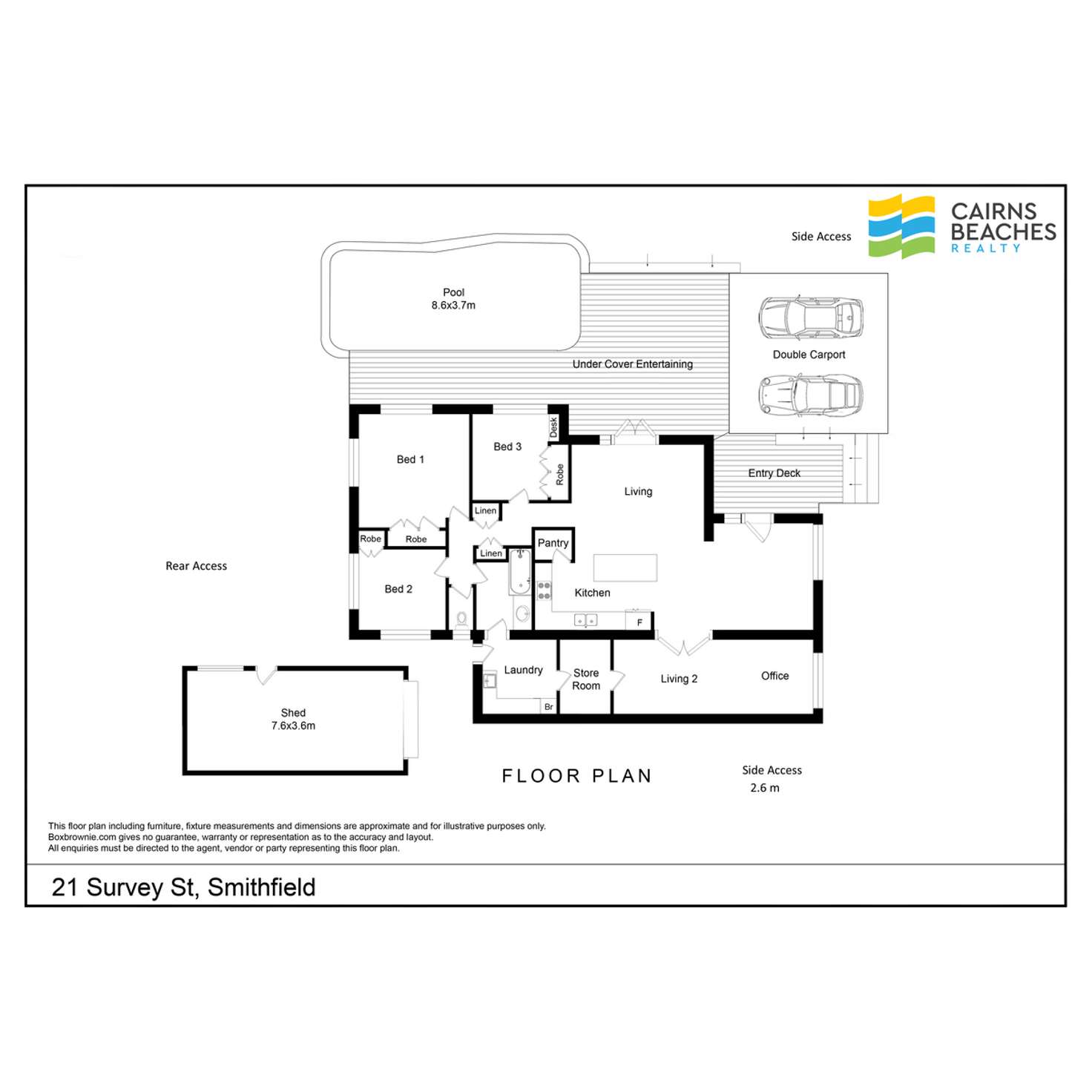 Floorplan of Homely house listing, 21 Survey Street, Smithfield QLD 4878