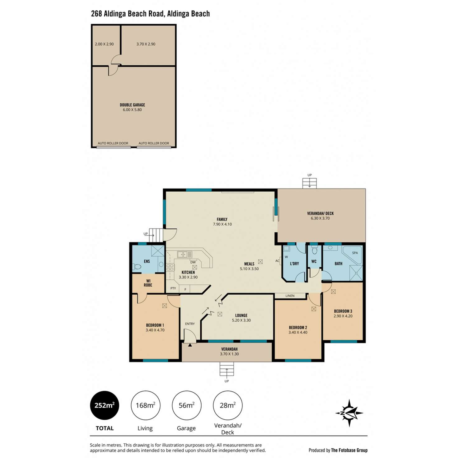 Floorplan of Homely house listing, 268 Aldinga Beach Road, Aldinga Beach SA 5173