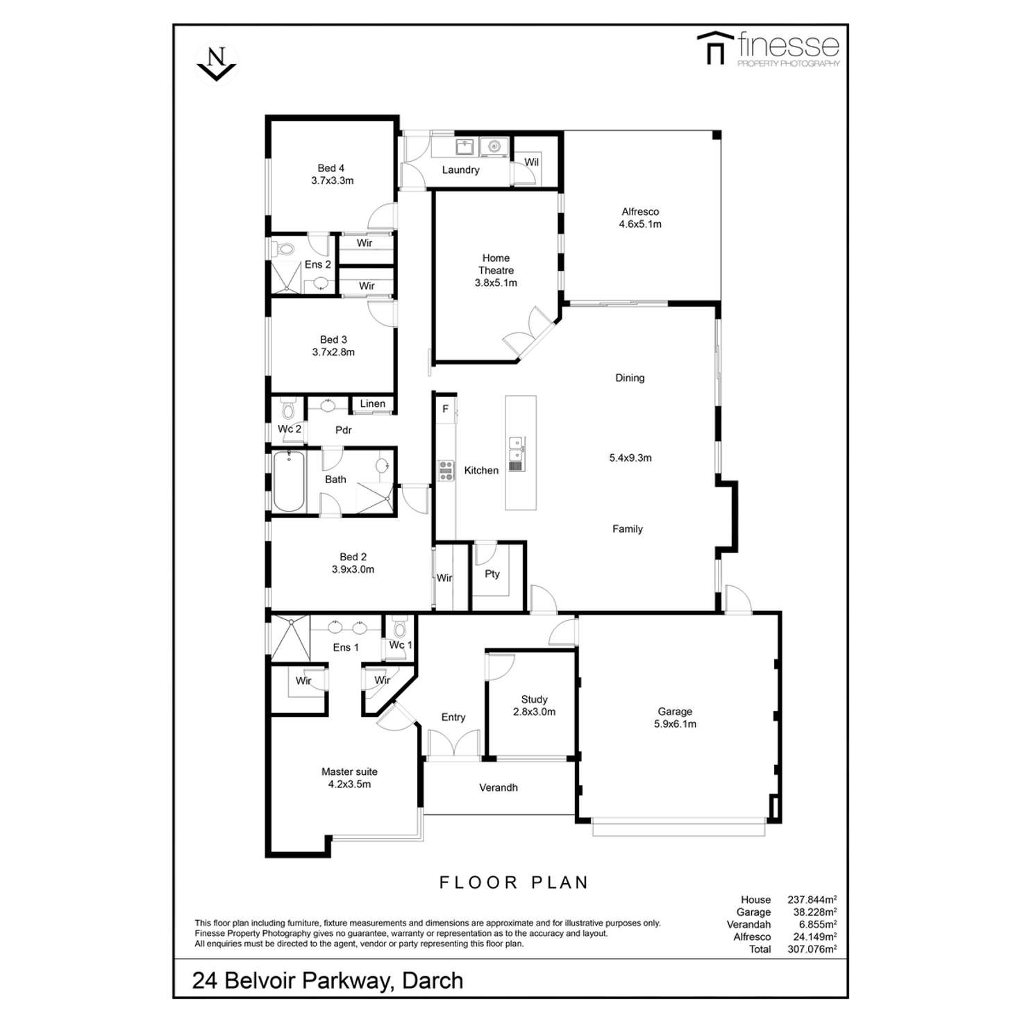 Floorplan of Homely house listing, 24 Belvoir Parkway, Darch WA 6065
