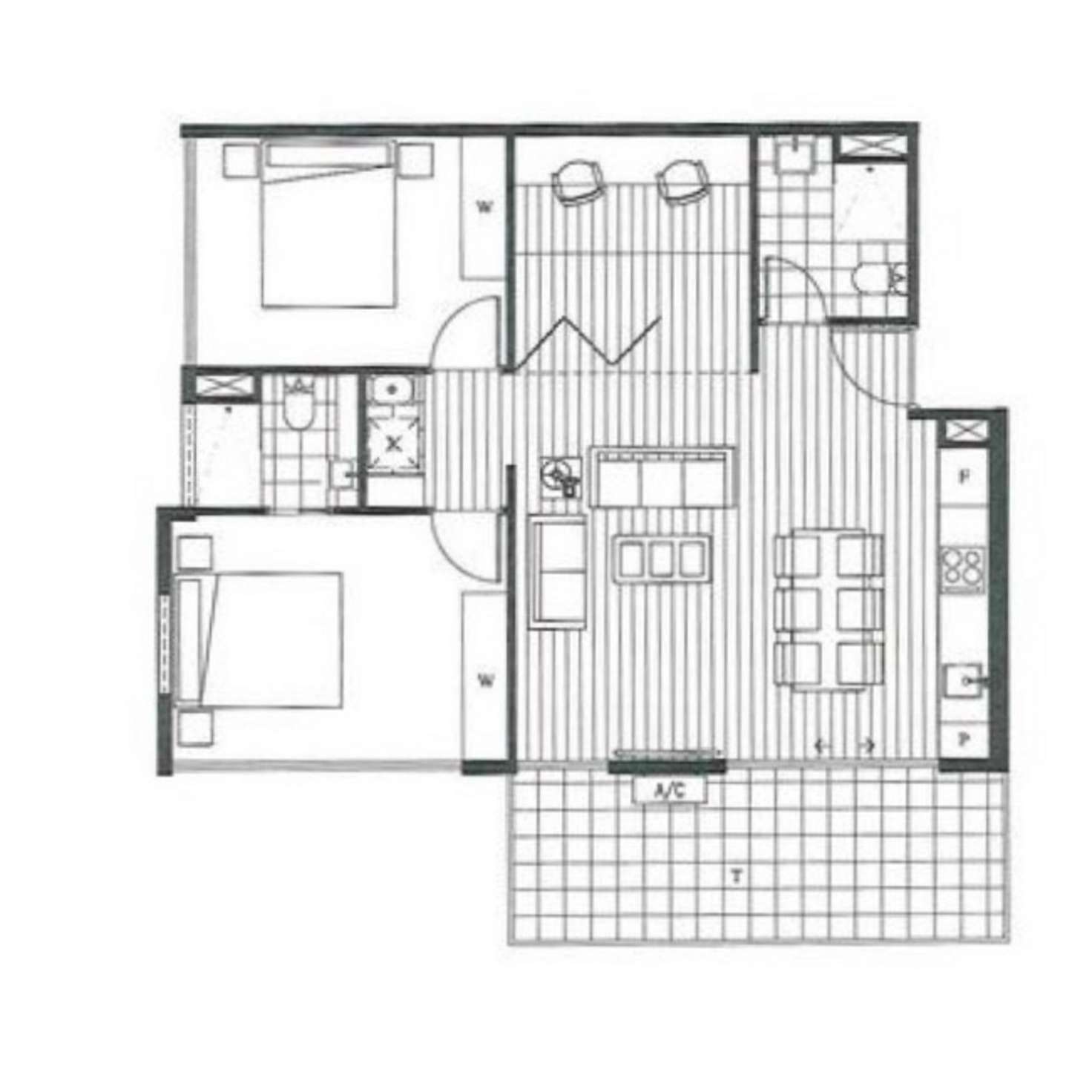 Floorplan of Homely apartment listing, 321/85 Market Street, South Melbourne VIC 3205