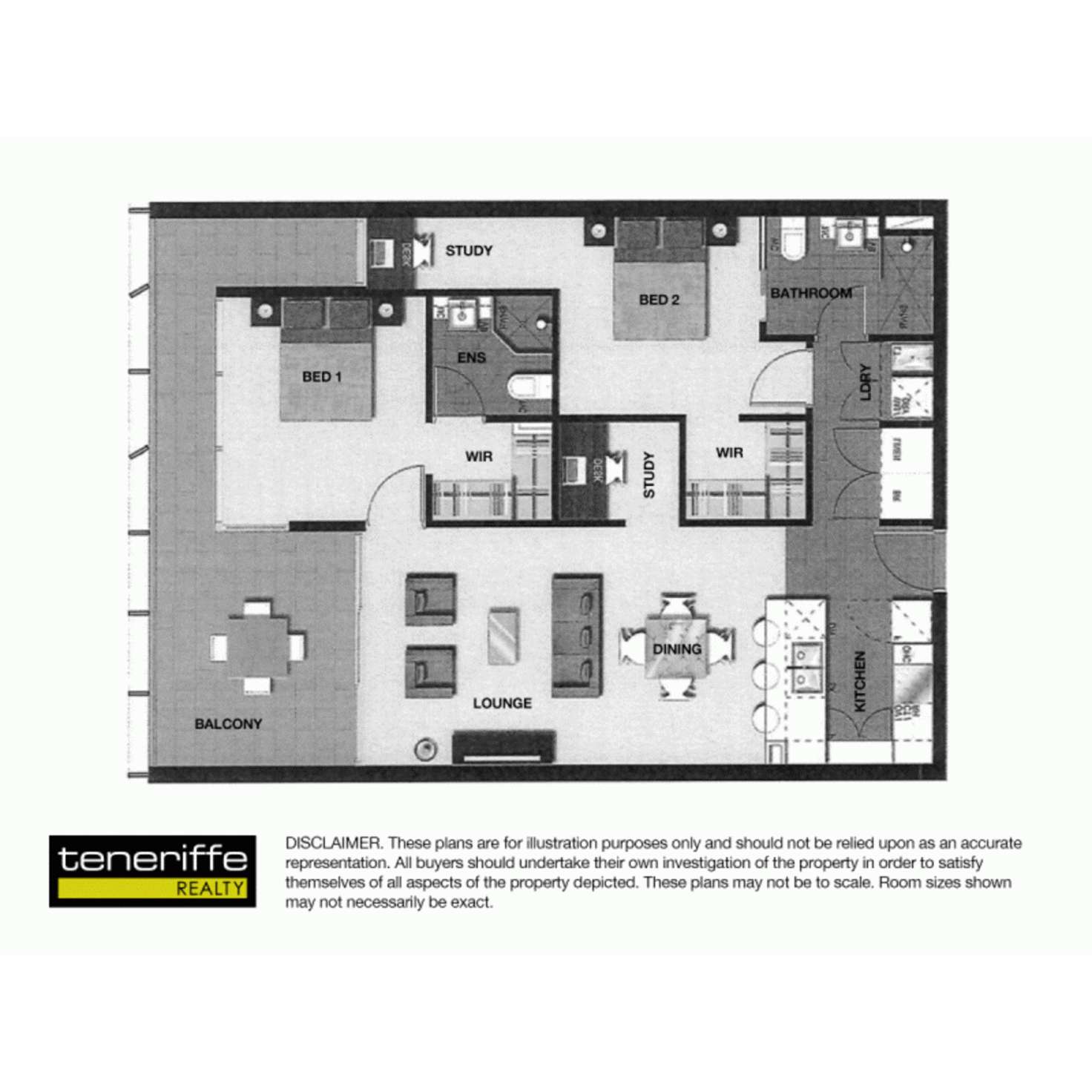 Floorplan of Homely unit listing, 30 Festival Place, Newstead QLD 4006