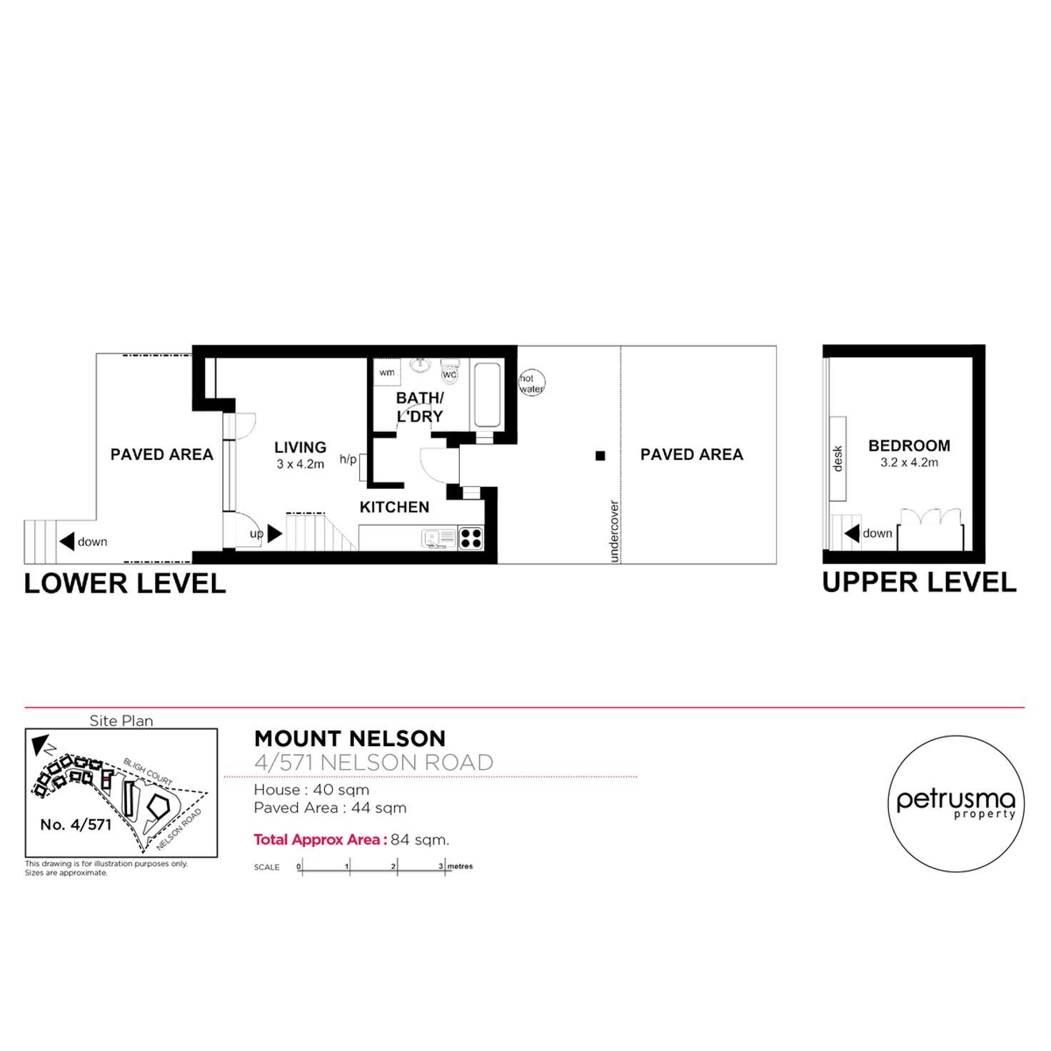 Floorplan of Homely unit listing, 4/571 Nelson Road, Mount Nelson TAS 7007
