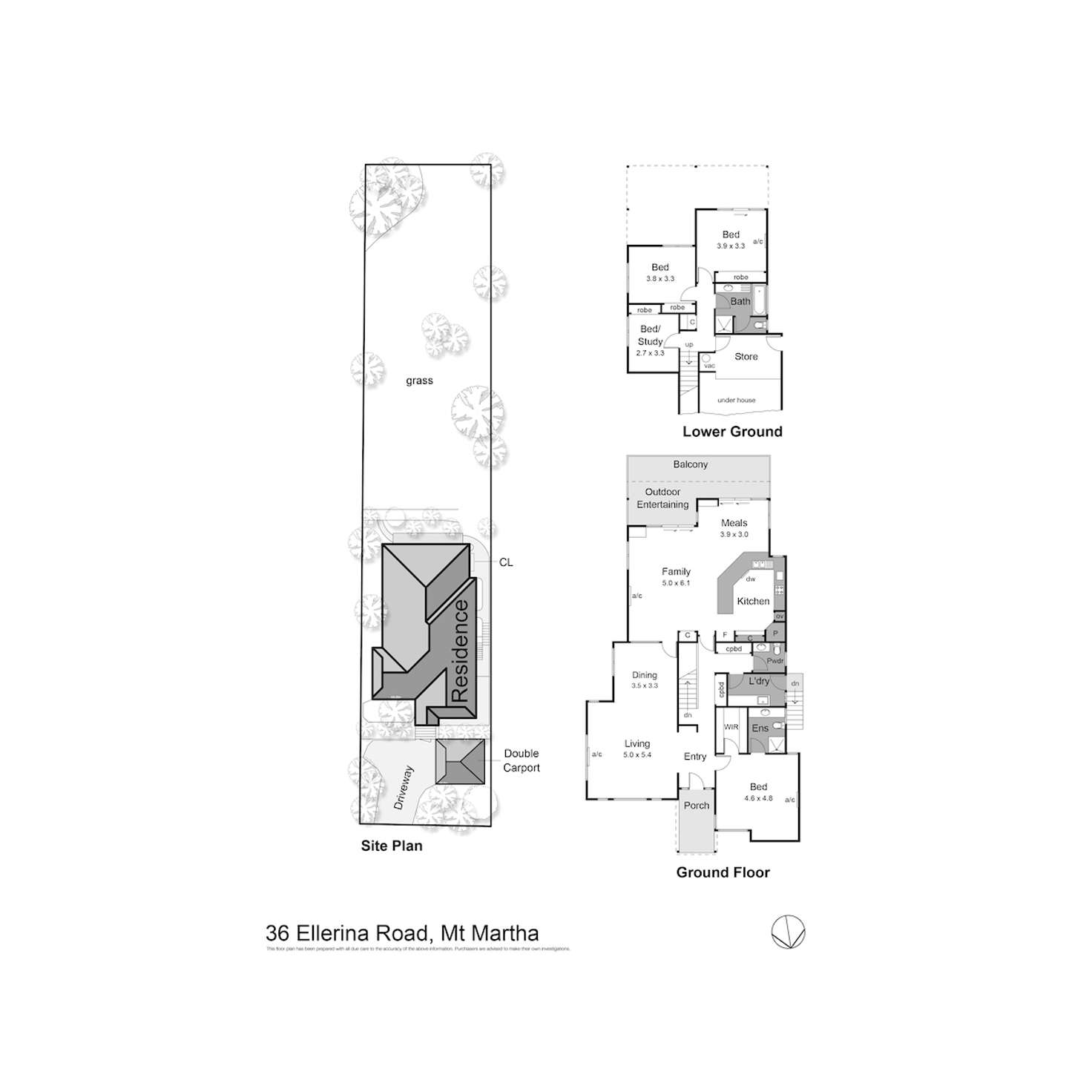 Floorplan of Homely house listing, 36 Ellerina Road, Mount Martha VIC 3934