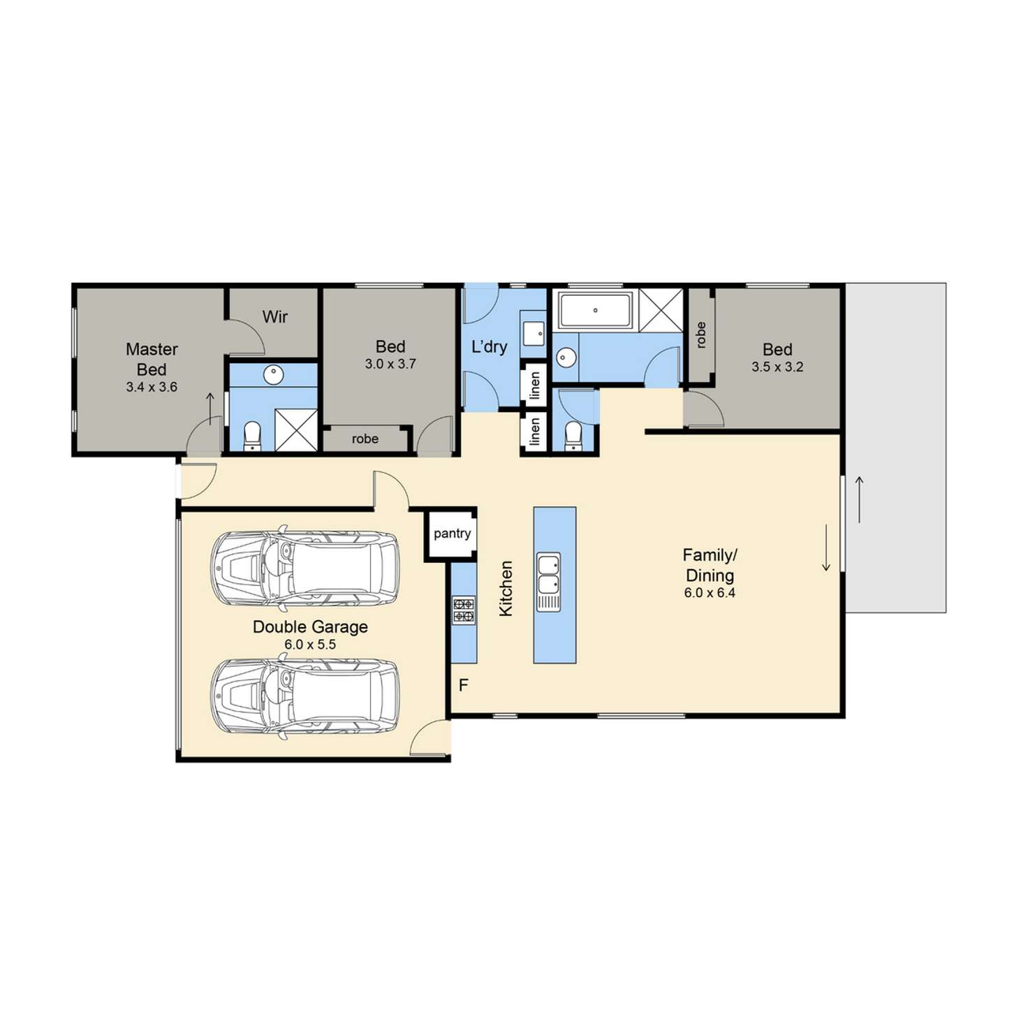 Floorplan of Homely unit listing, 22/71-77 Hove Road, Rosebud VIC 3939