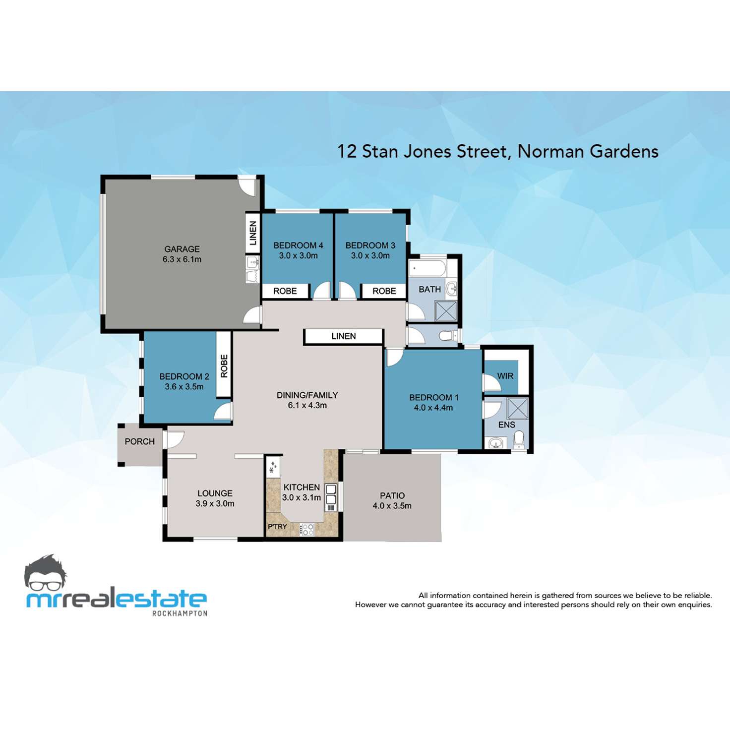 Floorplan of Homely house listing, 12 Stan Jones, Norman Gardens QLD 4701